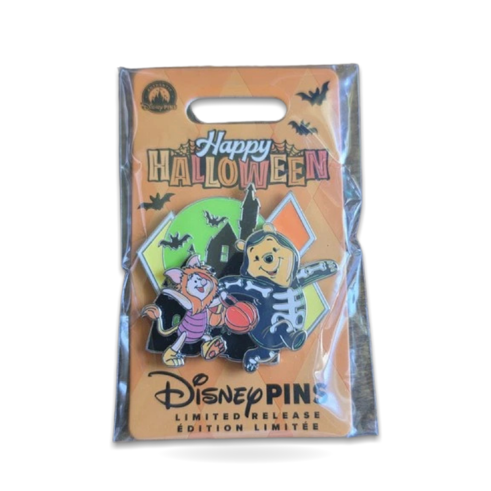 Happy Halloween Winnie the Pooh Piglet Trading Pin