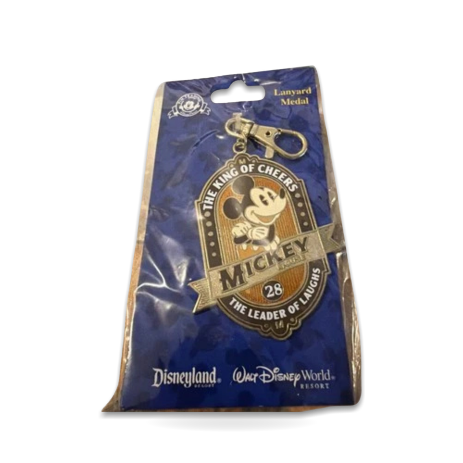 Mickey Mouse 28 King of Cheers Leader of Laughs Lanyard bag Clip Trading Pin