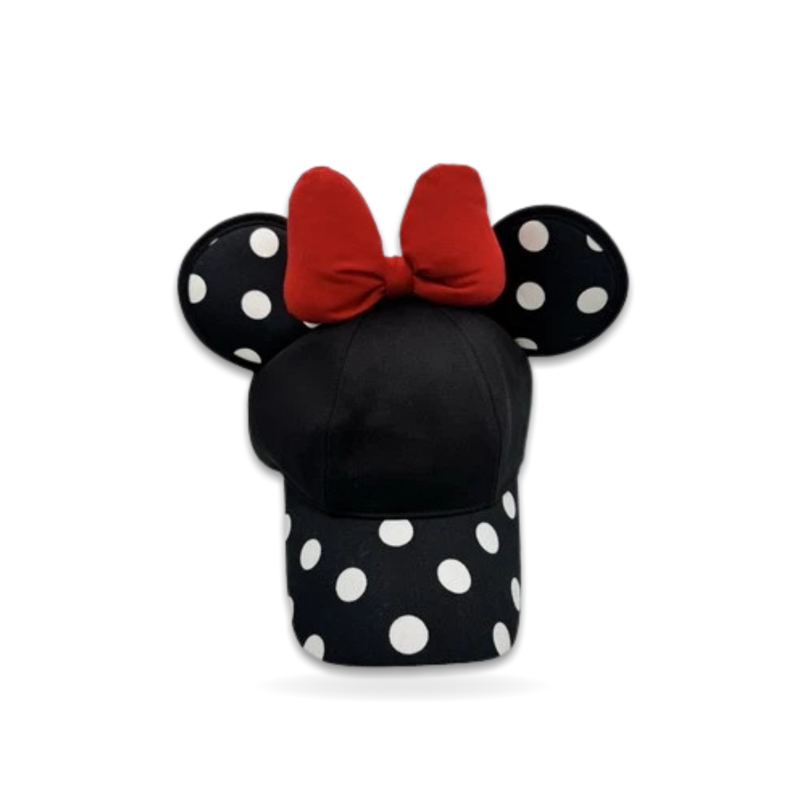 Ear Hat Baseball Cap Polka Dot Red Bow Minnie Mouse