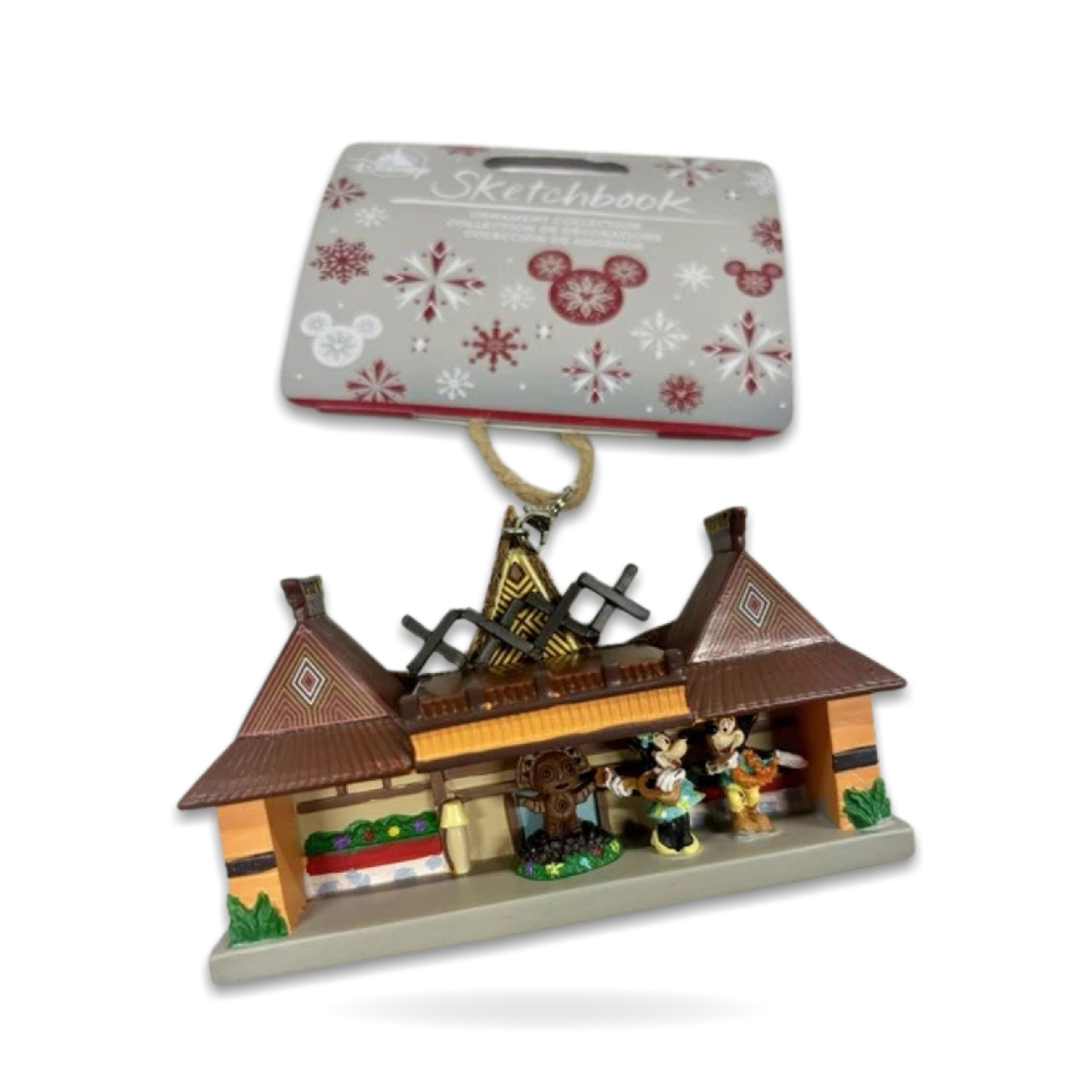 Polynesian Hotel Christmas Mickey Minnie Seasonal Ornament