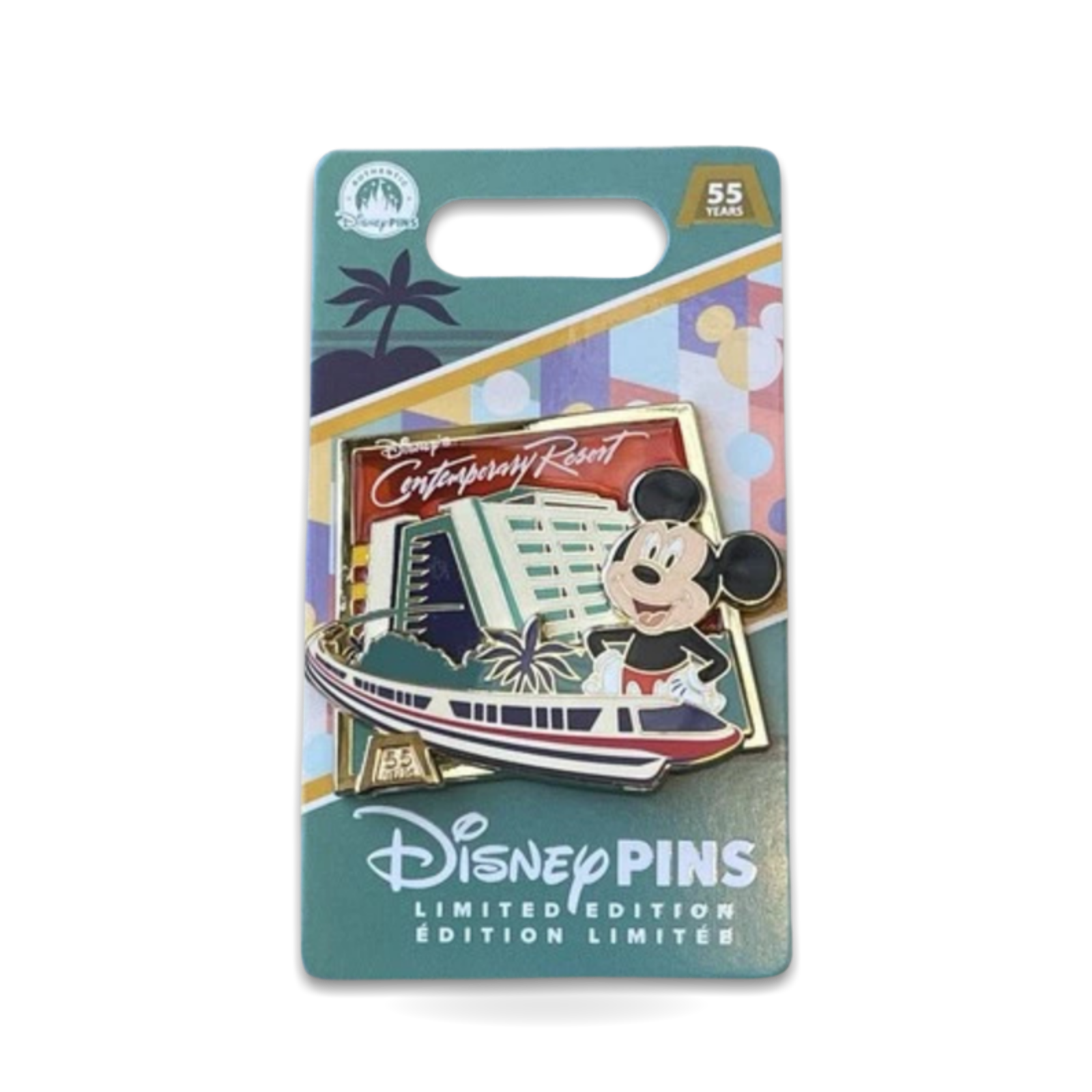 Contemporary 55th Anniversary Mickey Monorail Limited Edition Trading Pin