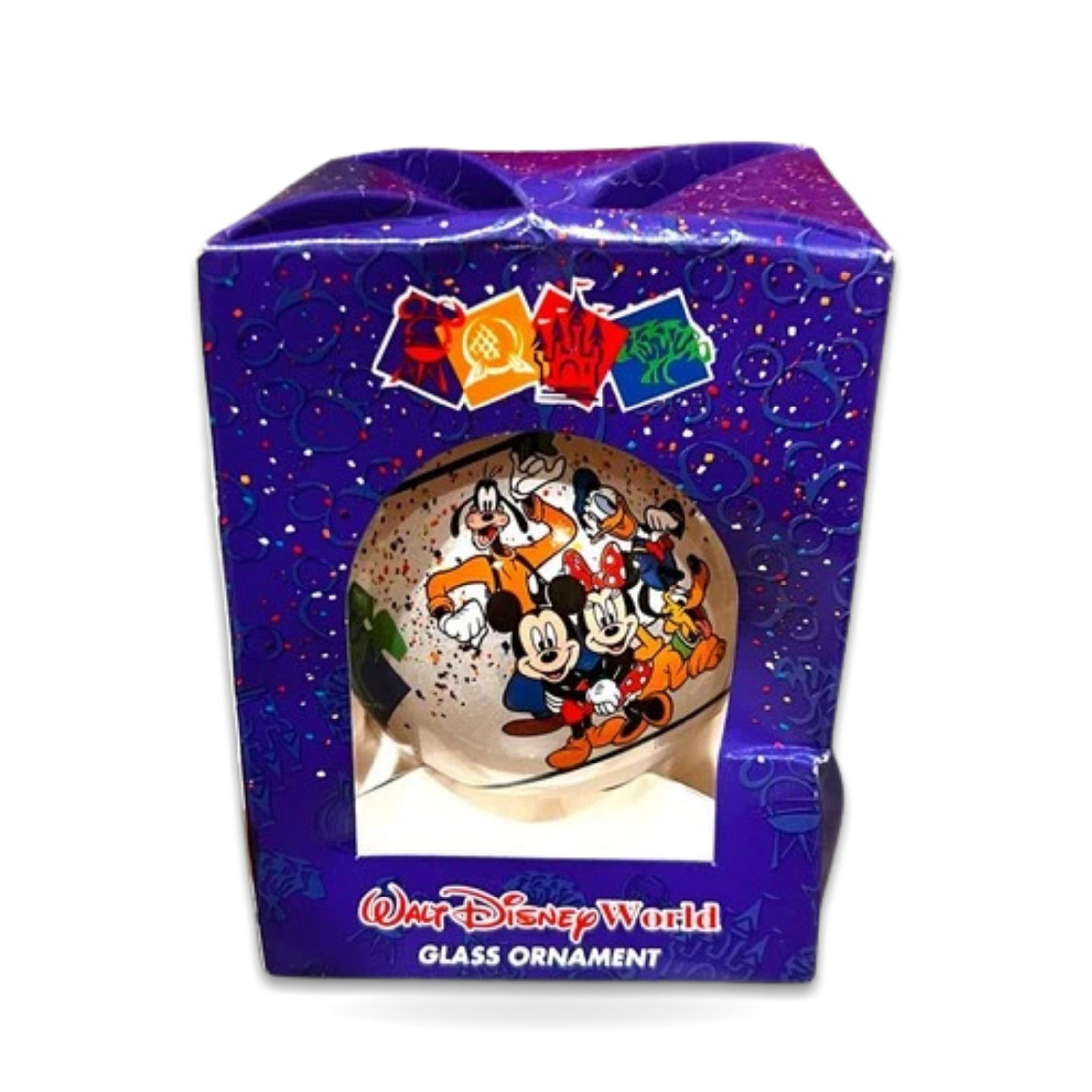 Vintage Fab Five Glass Ball E-5 Seasonal Ornament