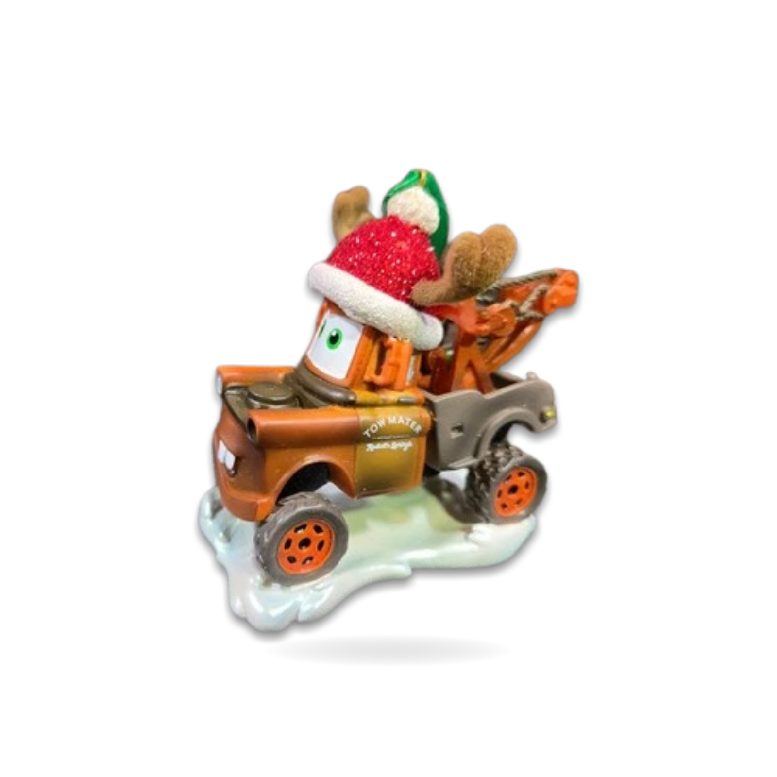 Pixar Cars Tow Santa Hat Antlers Seasonal Ornament