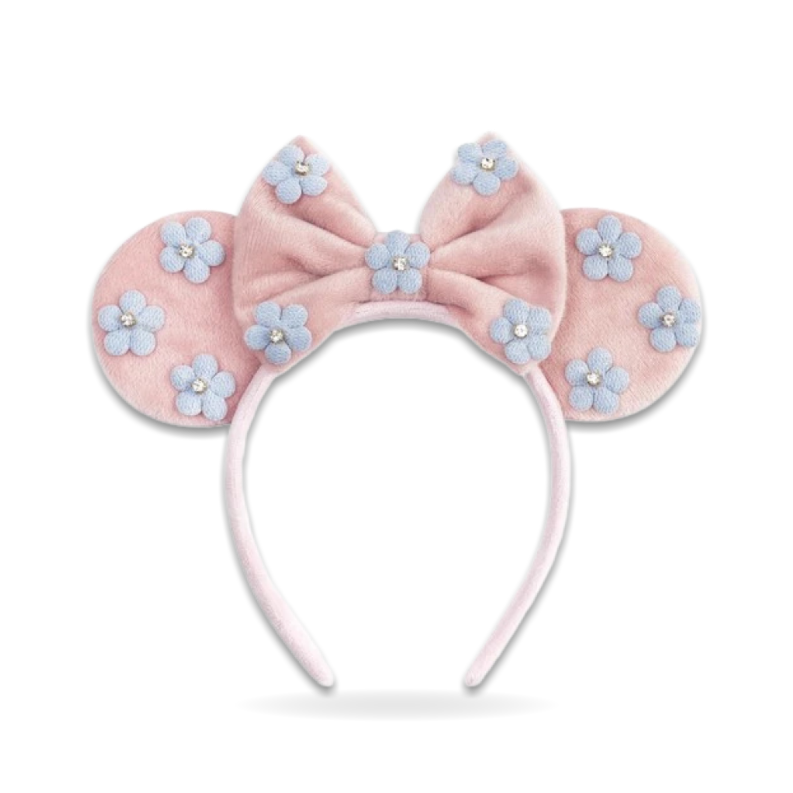 Zhezesmila Floral Mouse Pink Blue Ear Headwear