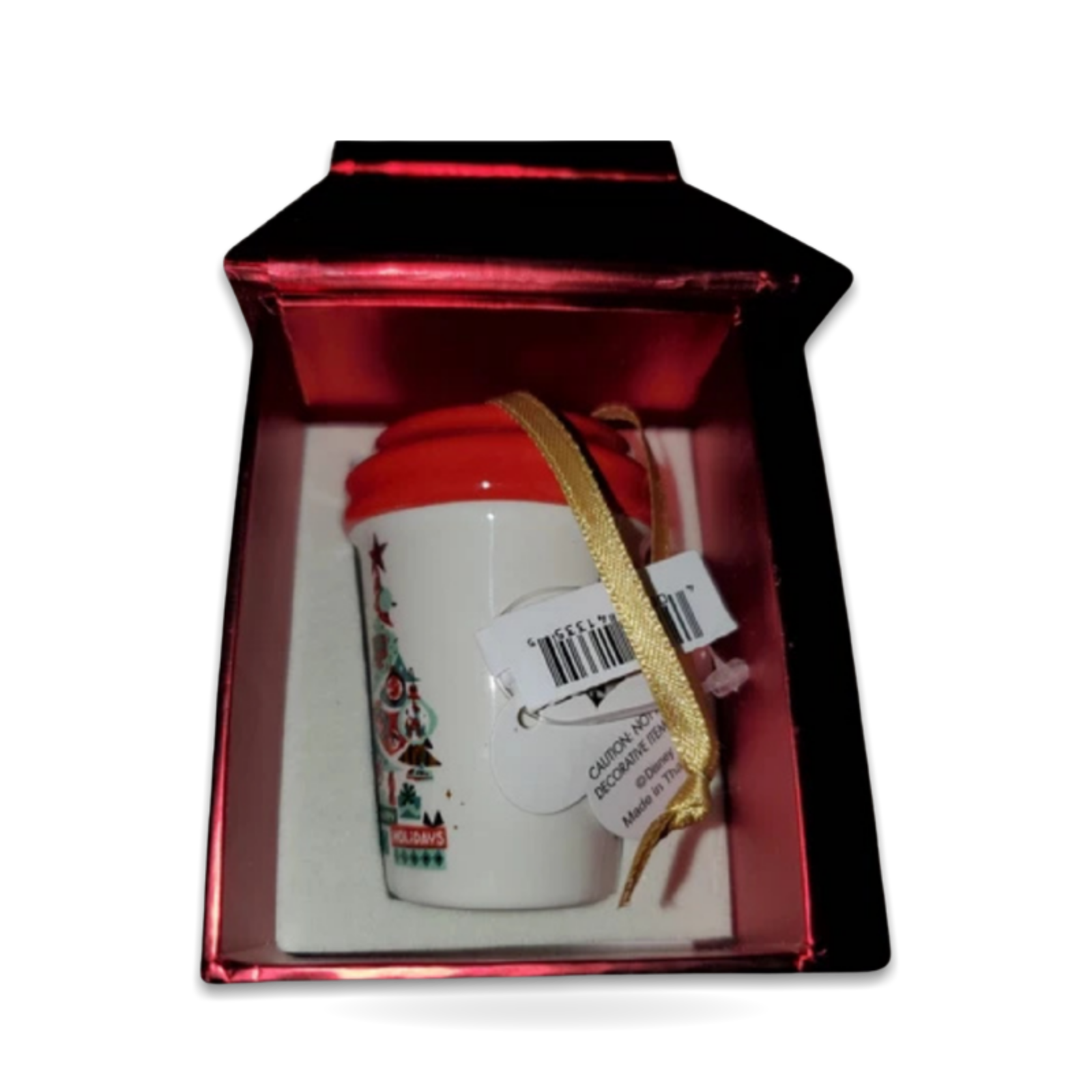 Starbucks Happy Holidays Ceramic Cup Christmas Tree 2 1/2 Seasonal Ornament