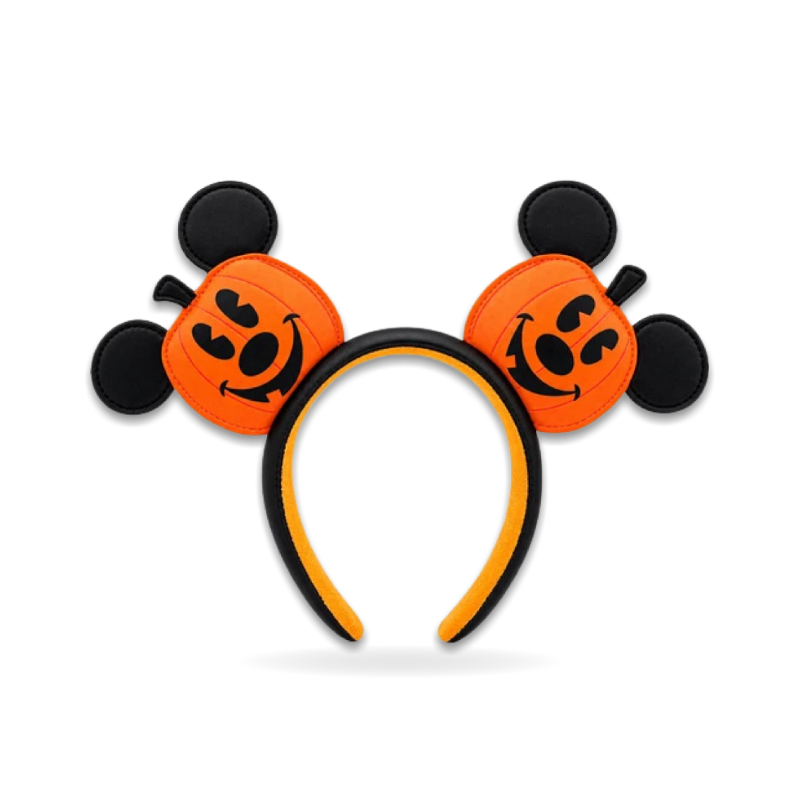 Mickey Mouse Orange Pumpkin Jack-o'-Lantern Halloween Ear Headwear