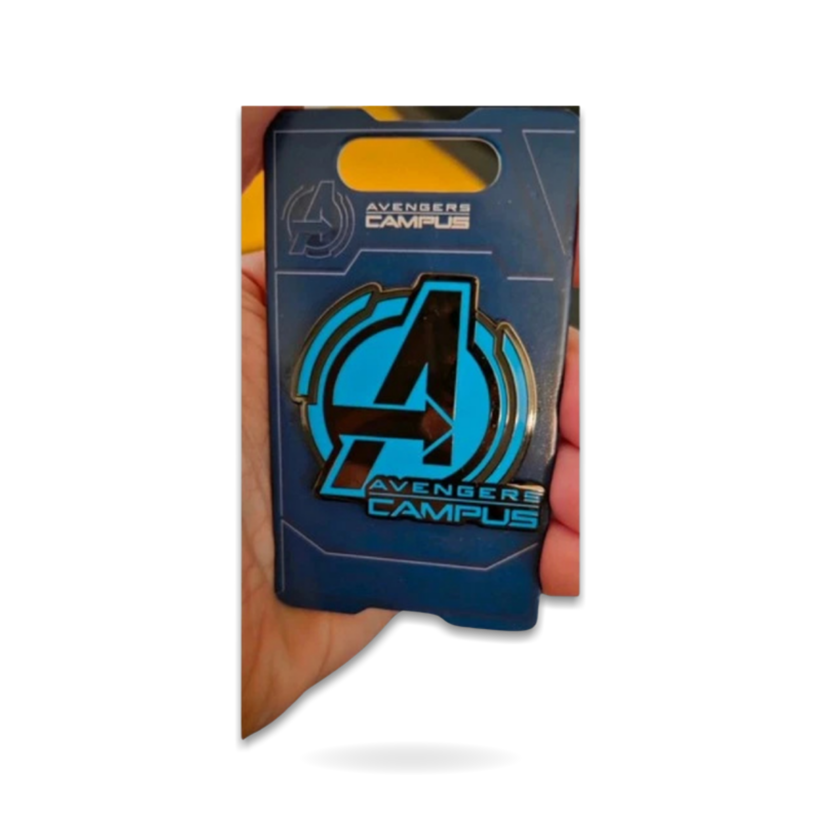 Marvel Avengers Campus Logo Enamel Blue Black Trading Pin