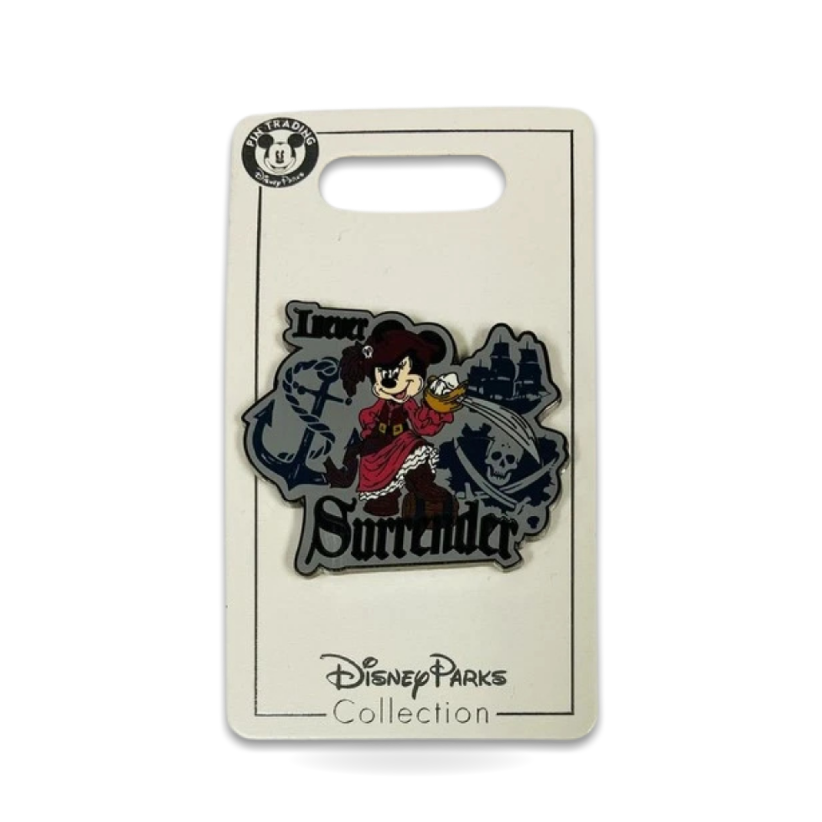 Pirates of the Mouse Never Surrender Trading Pin