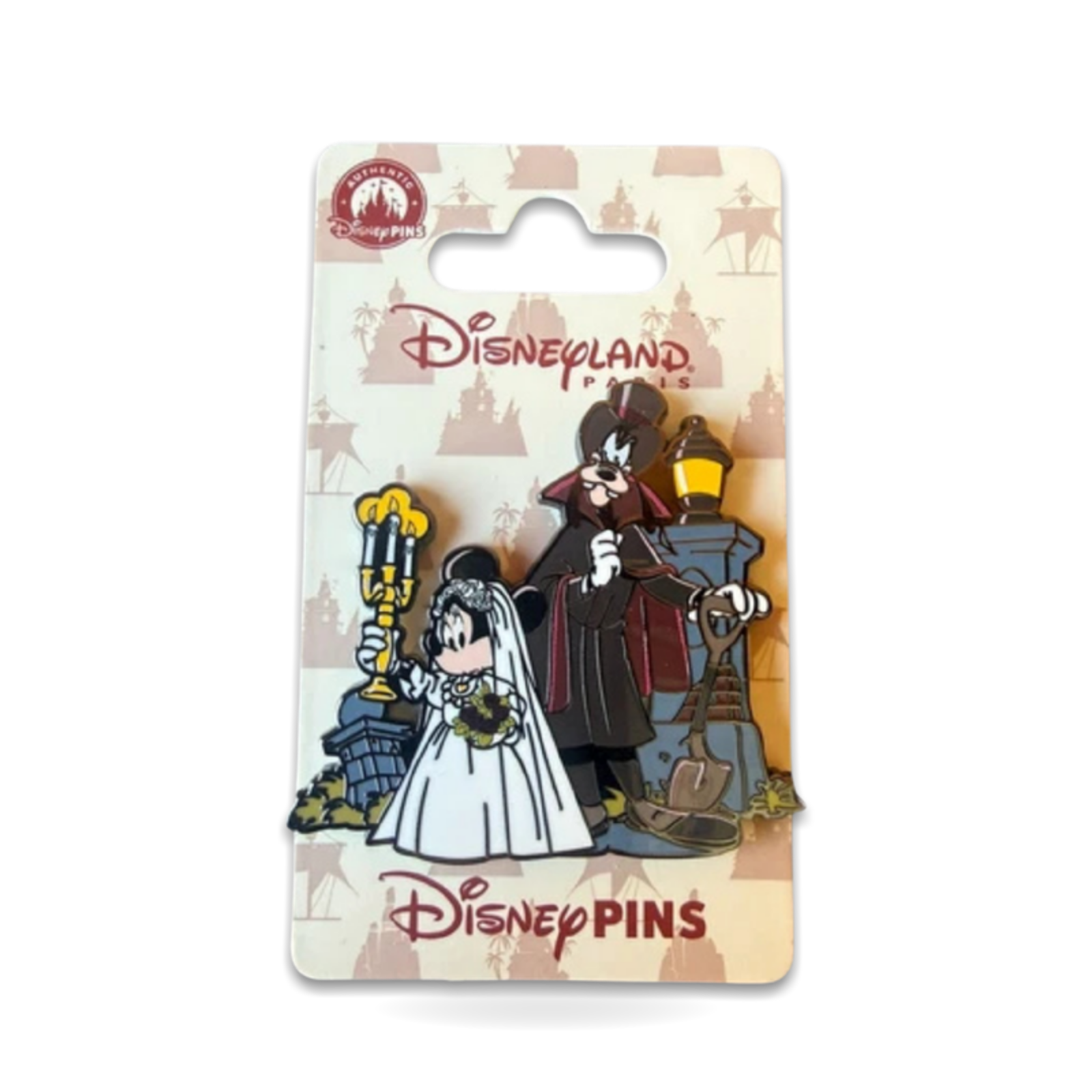Paris Minnie and Goofy Haunted Manor Exclusive Trading Pin