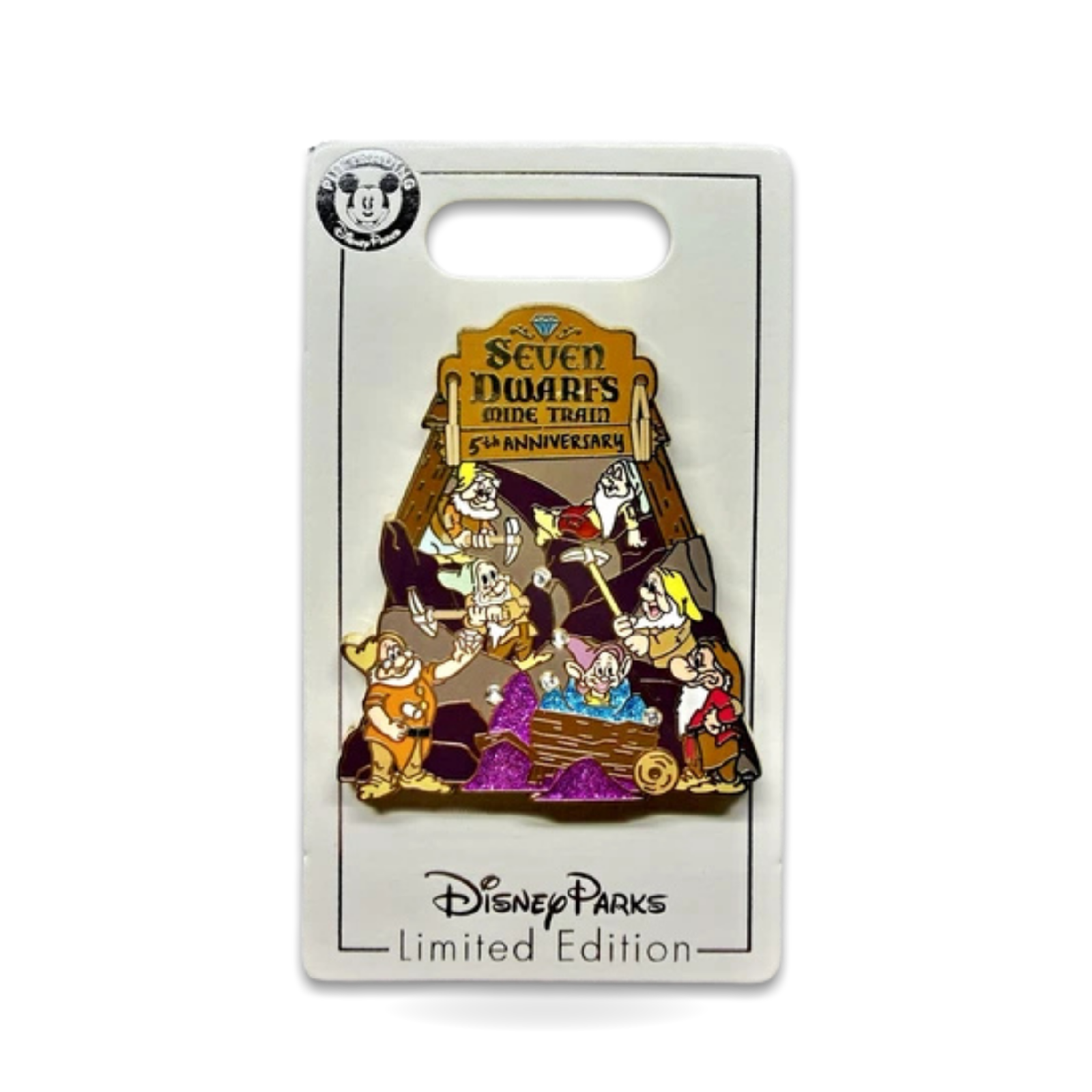 Snow White Seven Anniv Glitter Single Trading Pin