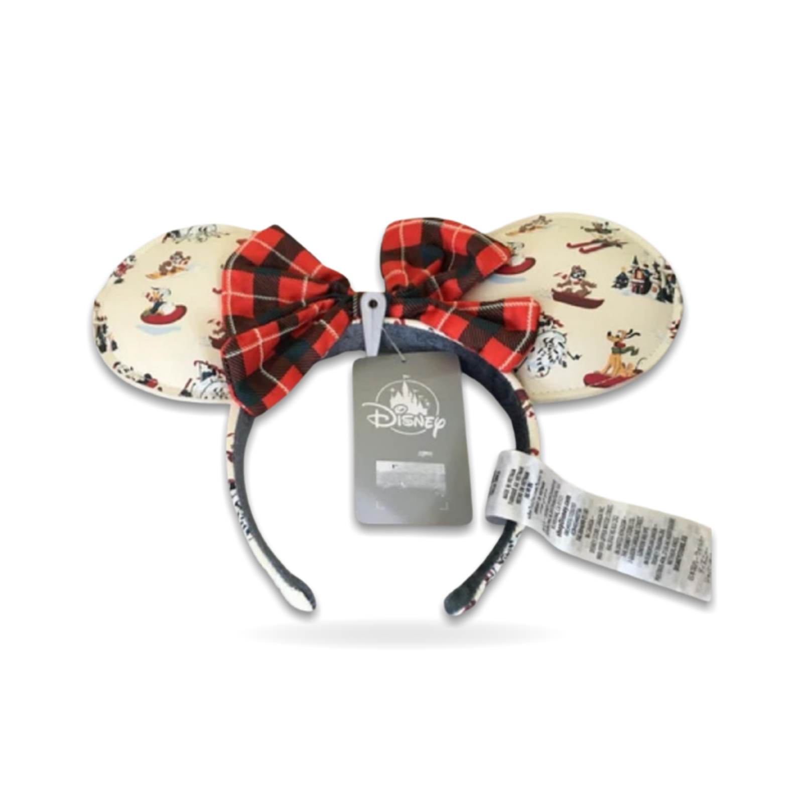 Mickey Mouse and Friends Adult Plaid Christmas Ear Headwear