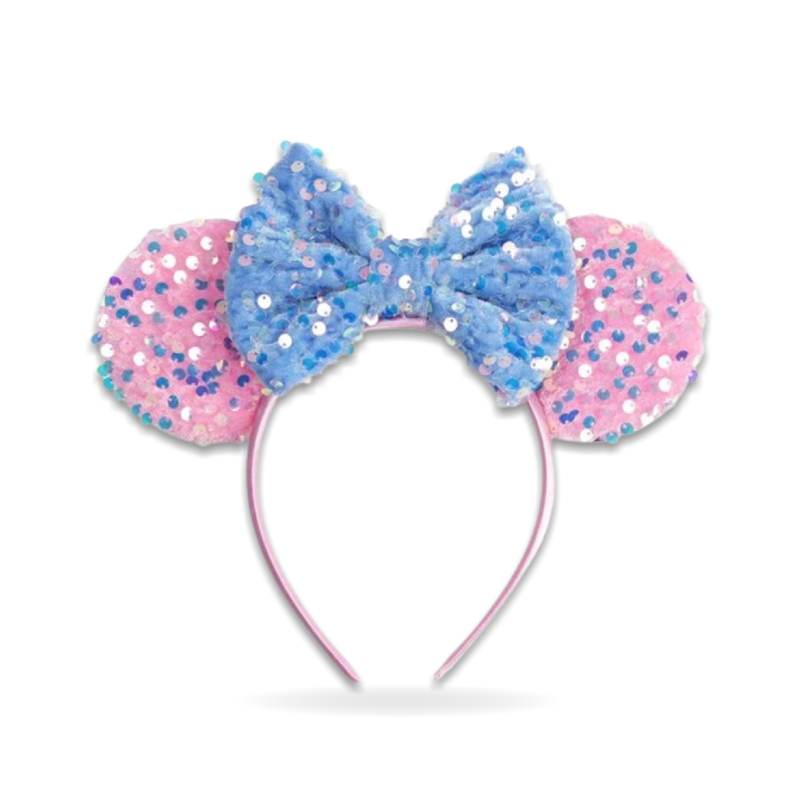 Zhezesmila Mouse Pink Blue Bow Ear Headwear