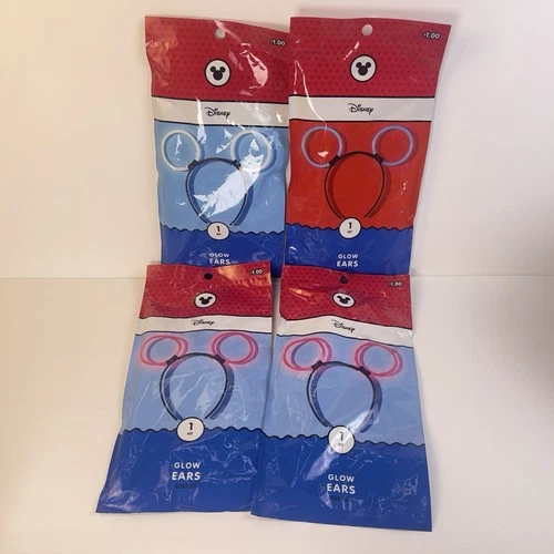 4 Glow Ears Headbands Mickey Mouse Summer Magic 2018 Lot of