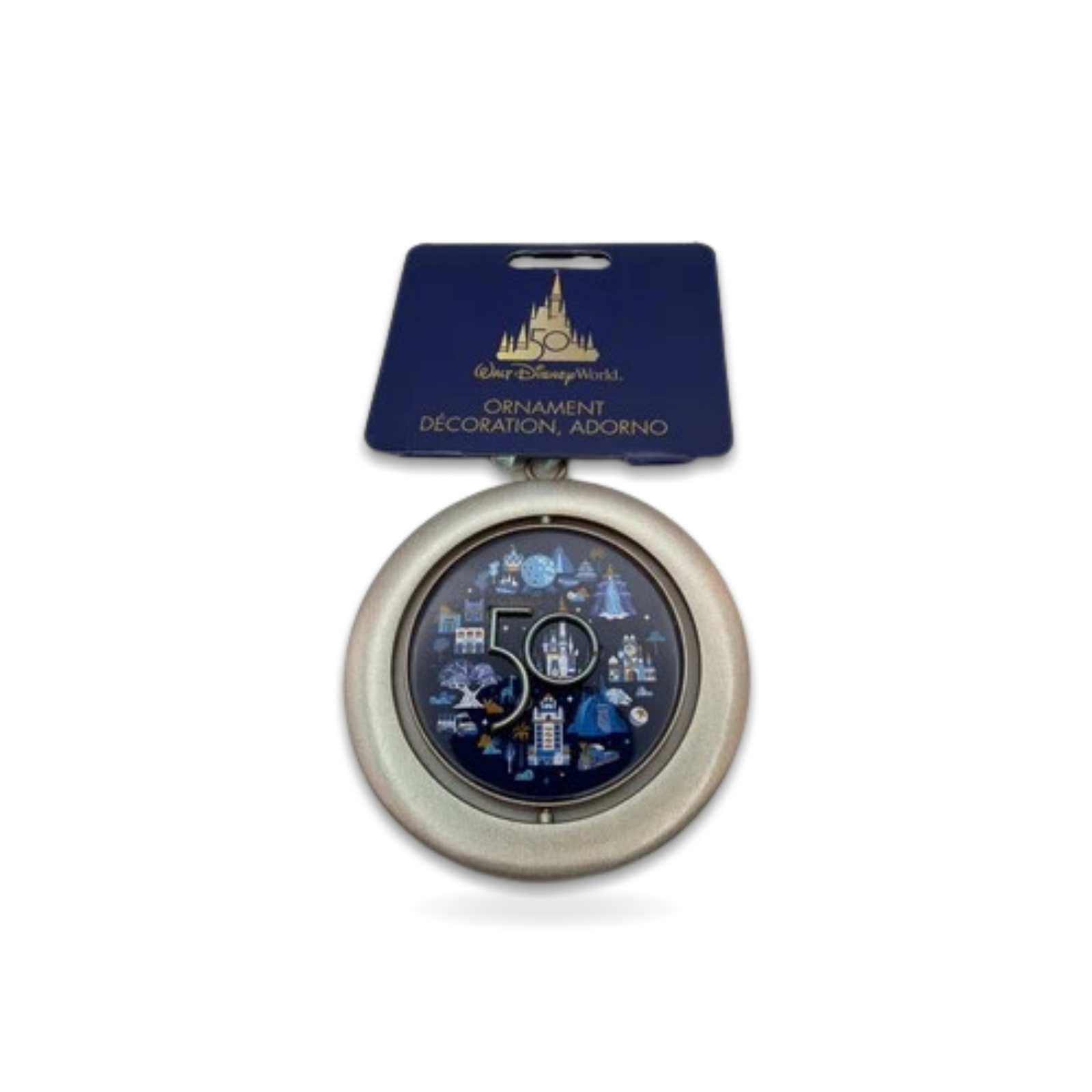 50th Anniversary Mickey Icons Spinning Seasonal Ornament