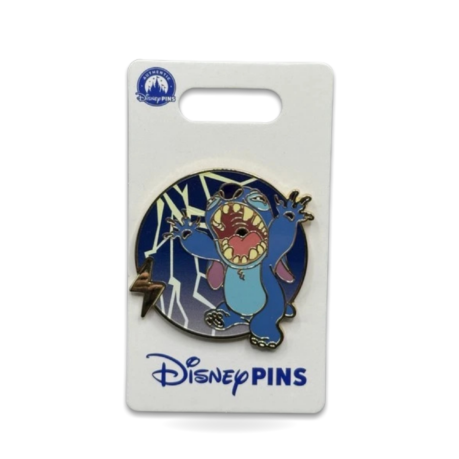 Stitch Scared Profile Spotlight Lightning Crash Trading Pin