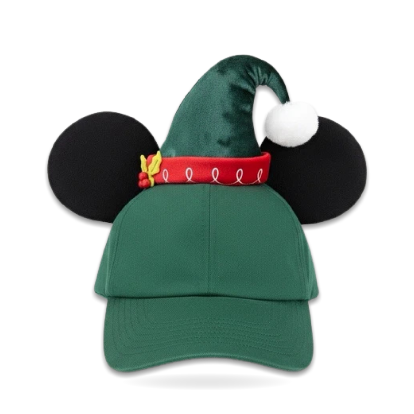 Mickey Mouse Green Elf Hat Ears Baseball Cap