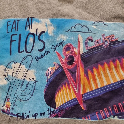 Radiator Springs Eat Women Gray 2X T-Shirt