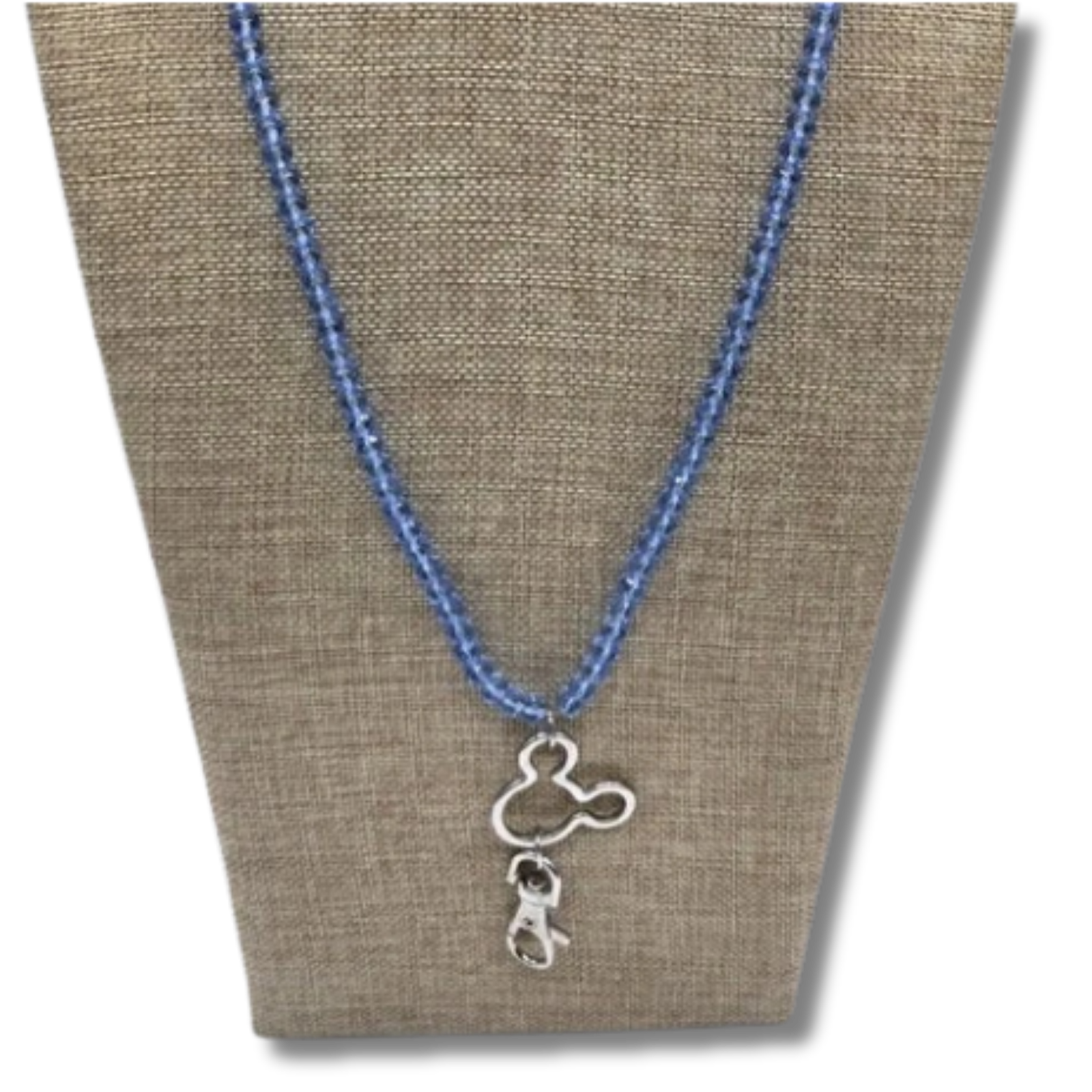 Merchandise Lanyard NWT Blue Crystal Beads Mickey Mouse