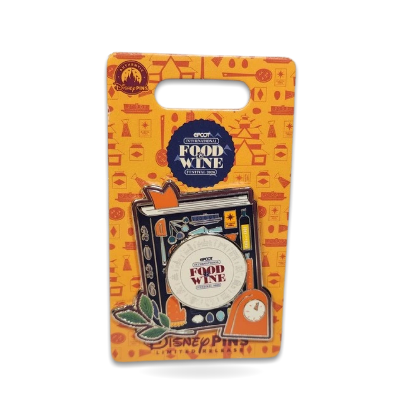 EPCOT Food Wine Festival Limited Release Cookbook Trading Pin