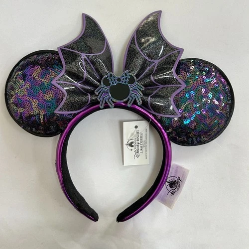Loungefly Halloween Spiderweb Minnie Sequin Ear Headwear