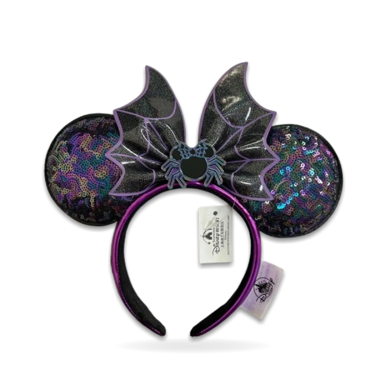 Loungefly Halloween Spiderweb Minnie Sequin Ear Headwear