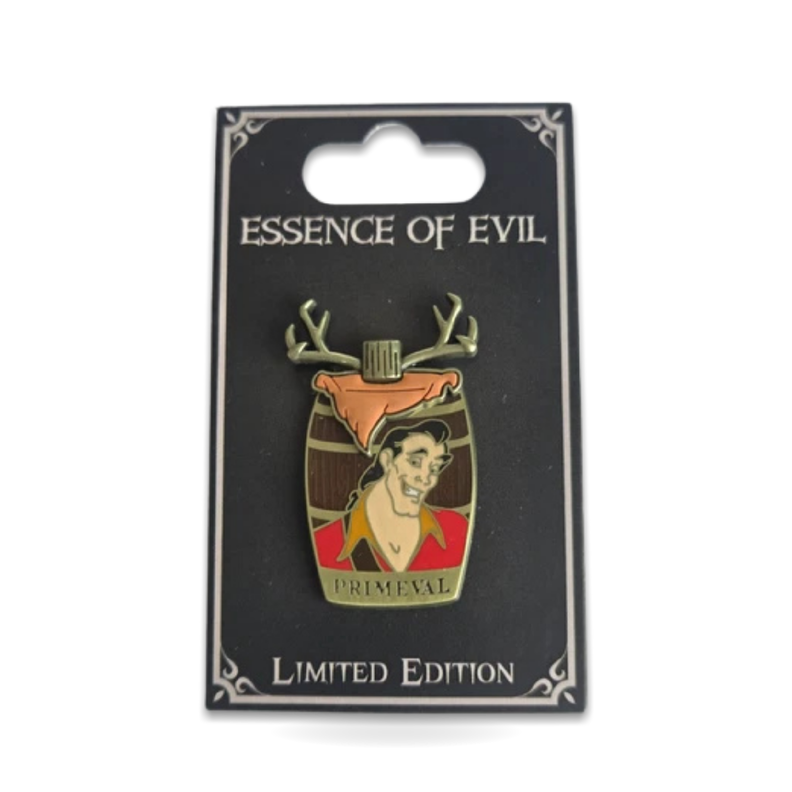 Gaston Essence of Evil antler bottle pin