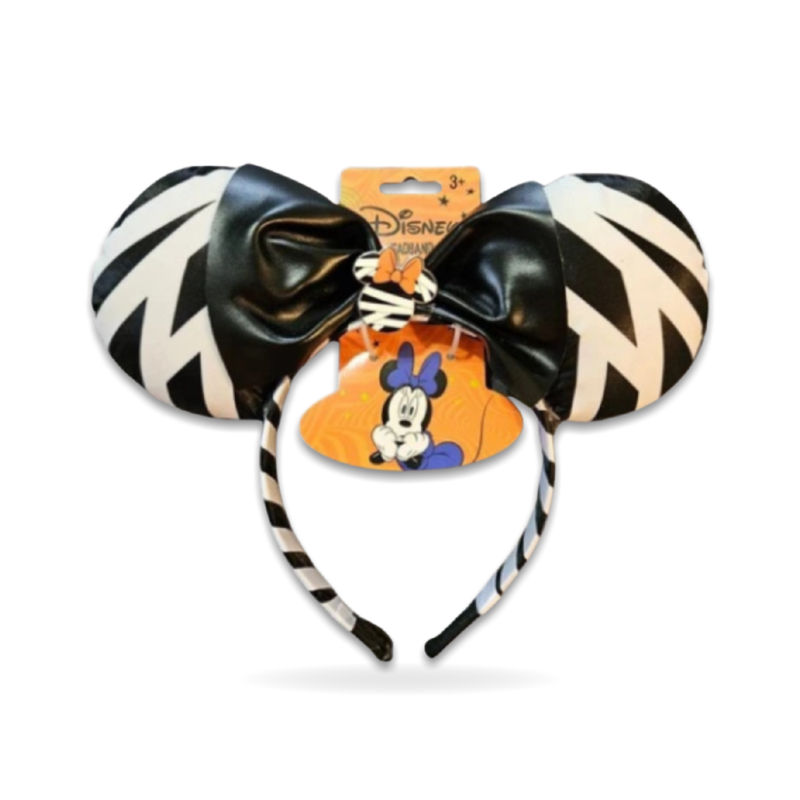 Minnie Mouse Halloween Zebra Print Ears Headband