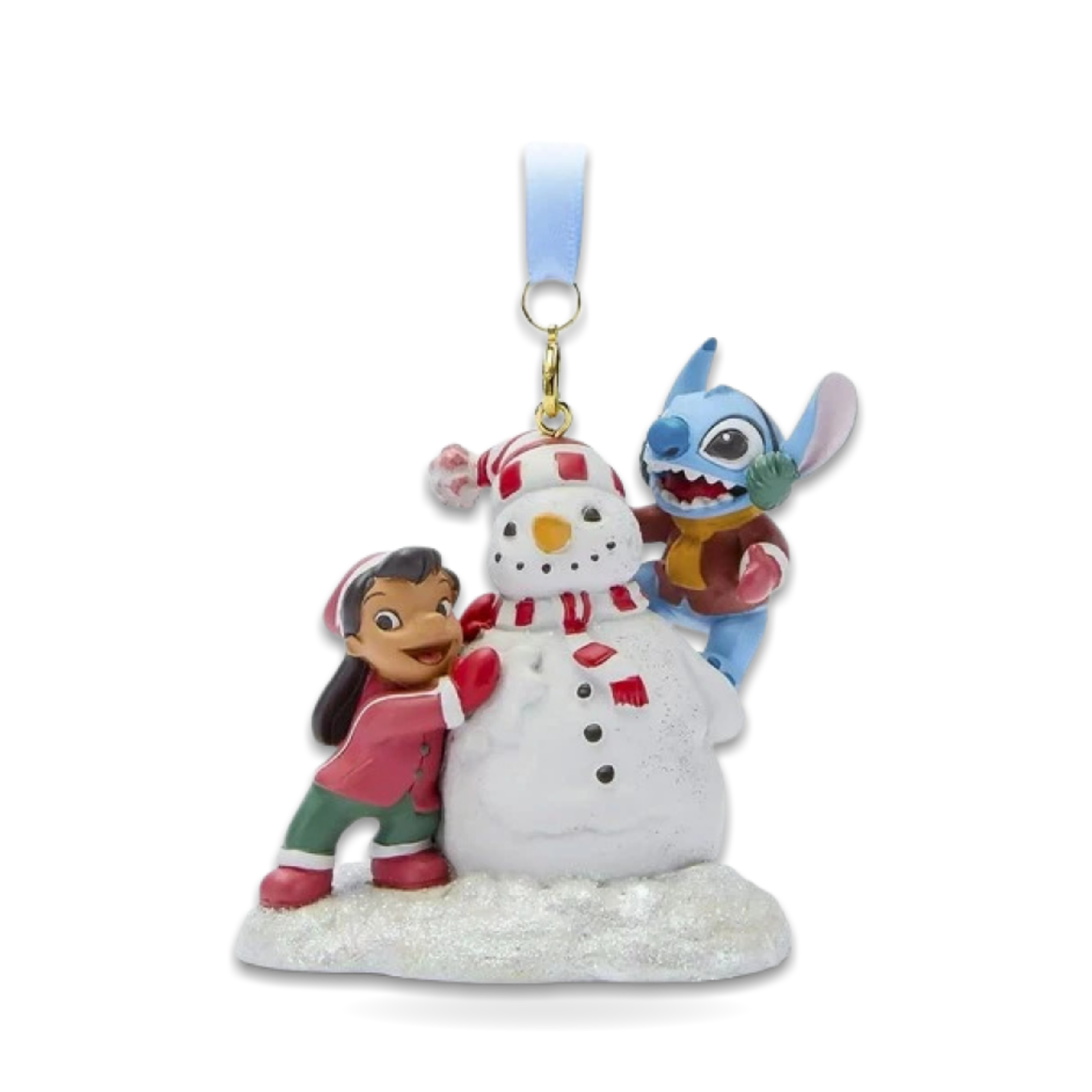 Lilo Stitch Snowman Sketchbook Christmas Seasonal Ornament