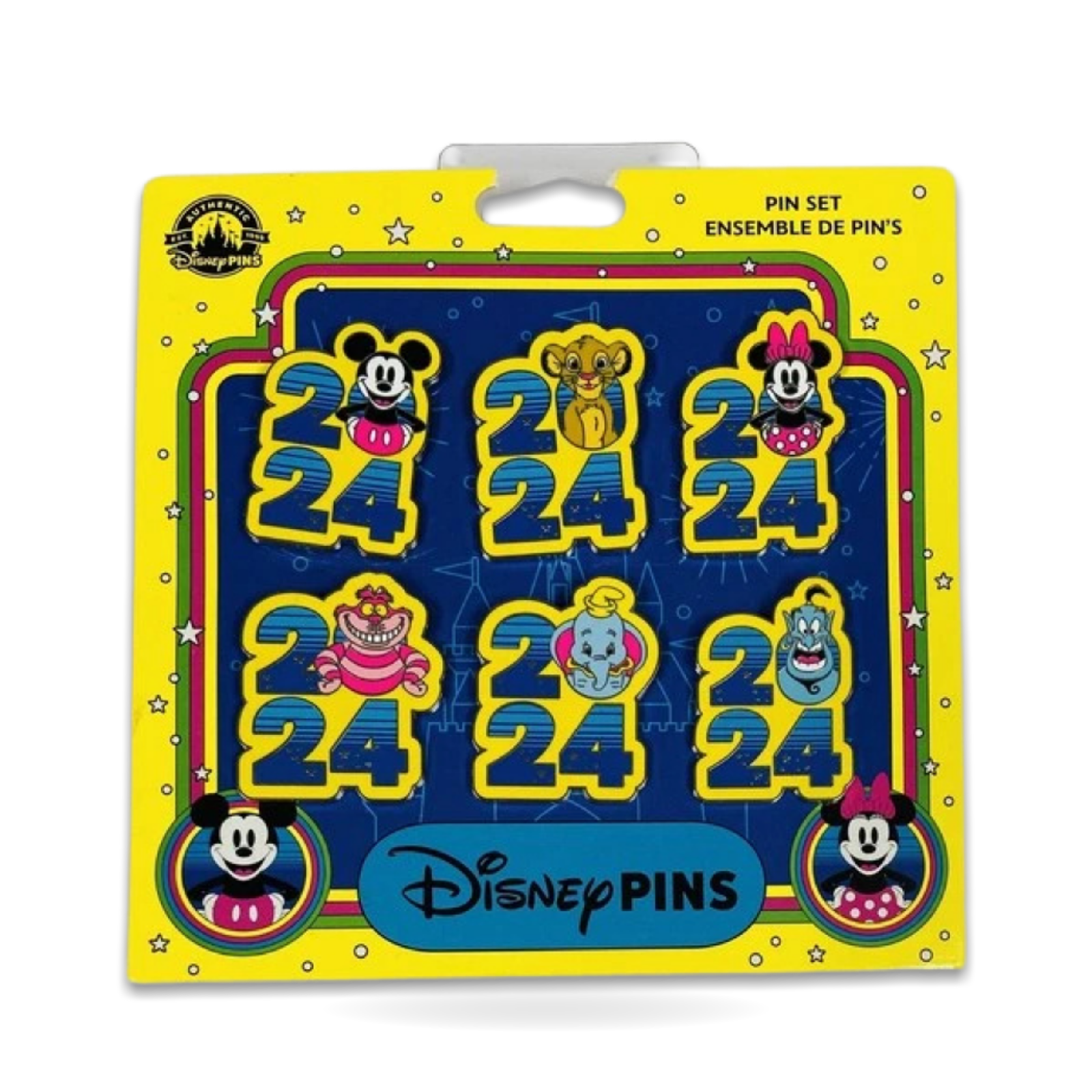 Year's Mickey Minnie Simba Dumbo Genie 6 Booster Set Trading Pin