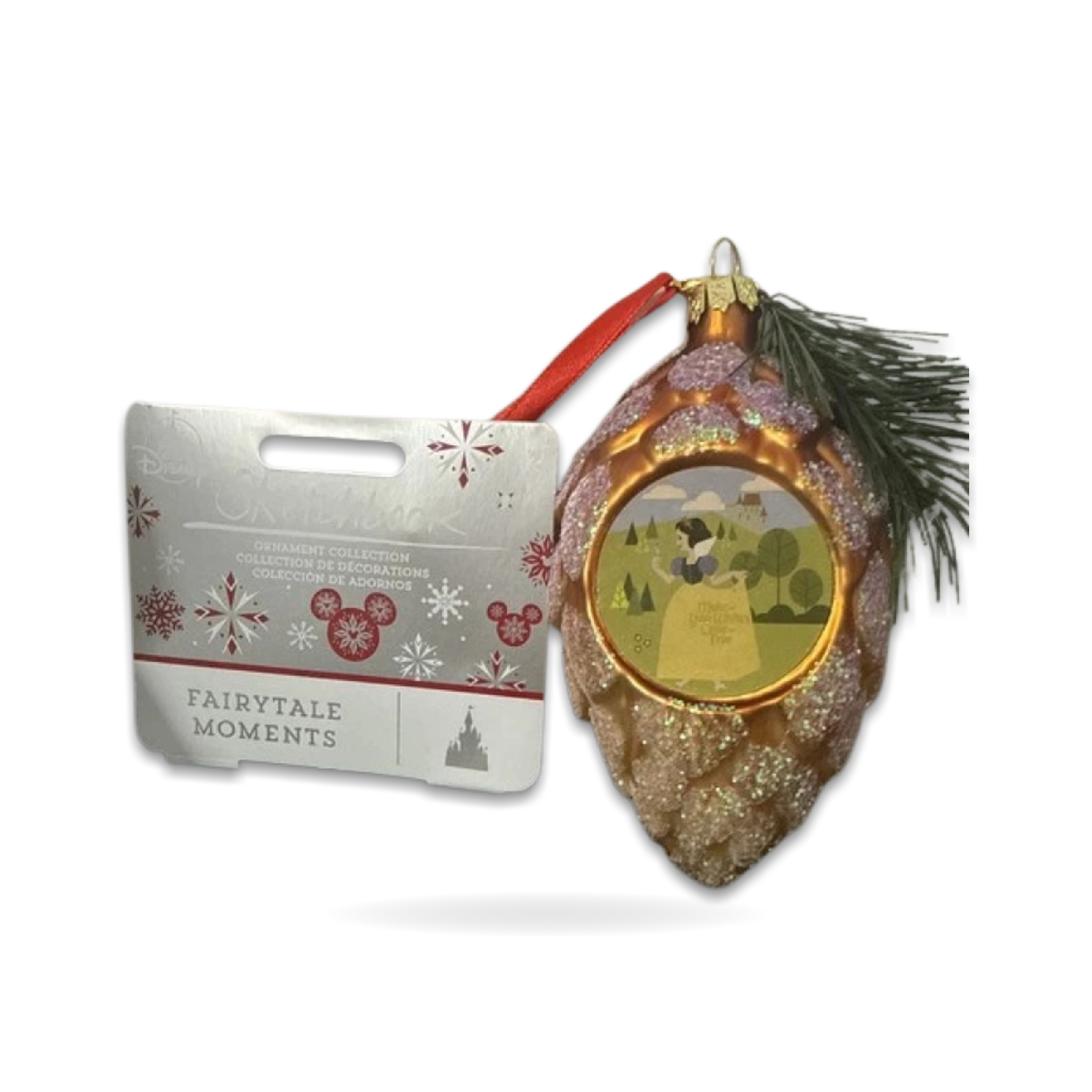 Snow White and Dwarfs Pinecone Sketchbook Seasonal Ornament