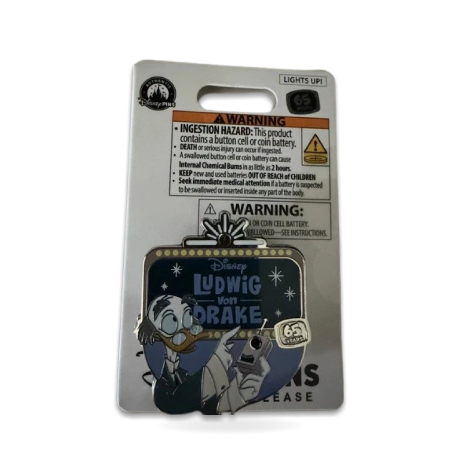 Ludwig Von Drake Anniversary Lights Up Trading Pin