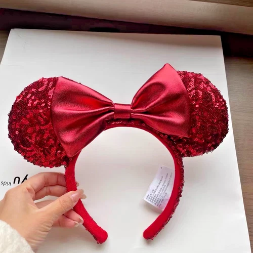 Red Sequin Bow RedPirate Exclusive Minnie Ear Headwear