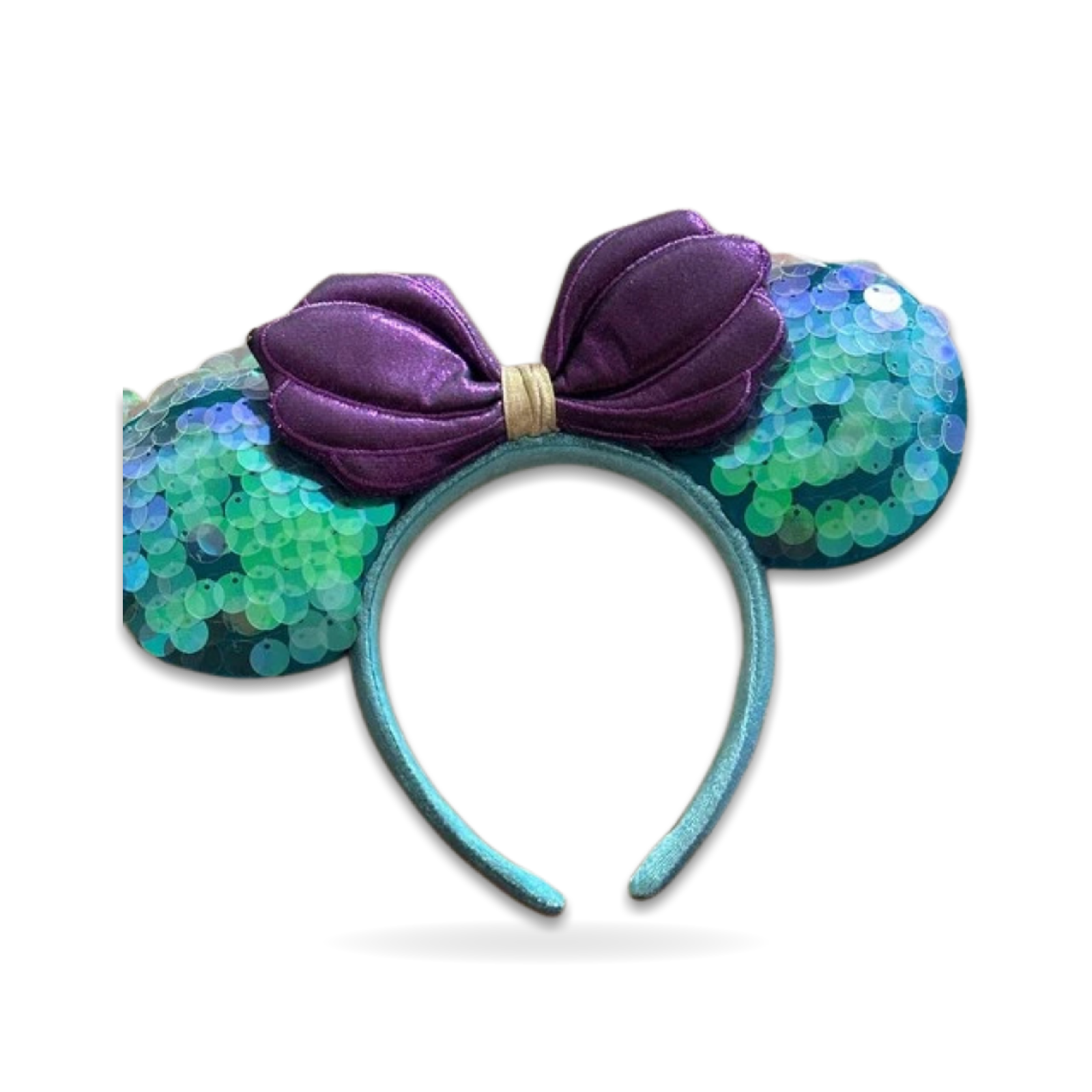Little Mermaid Ariel Purple Iridescent Minnie Us Post Ear Headwear