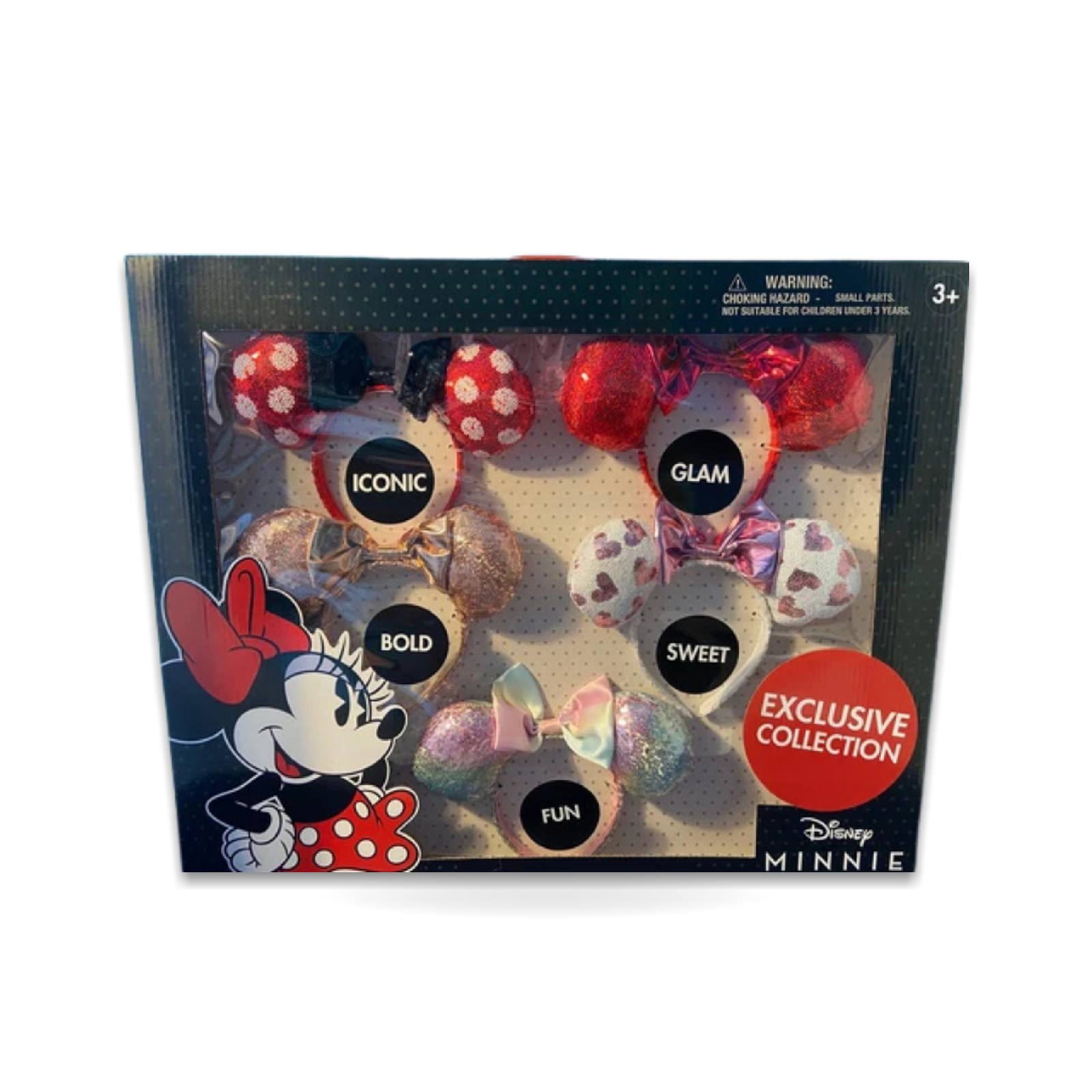 Exclusive Collection Minnie Mouse Set of 5 Deluxe Glam Ear Headwear