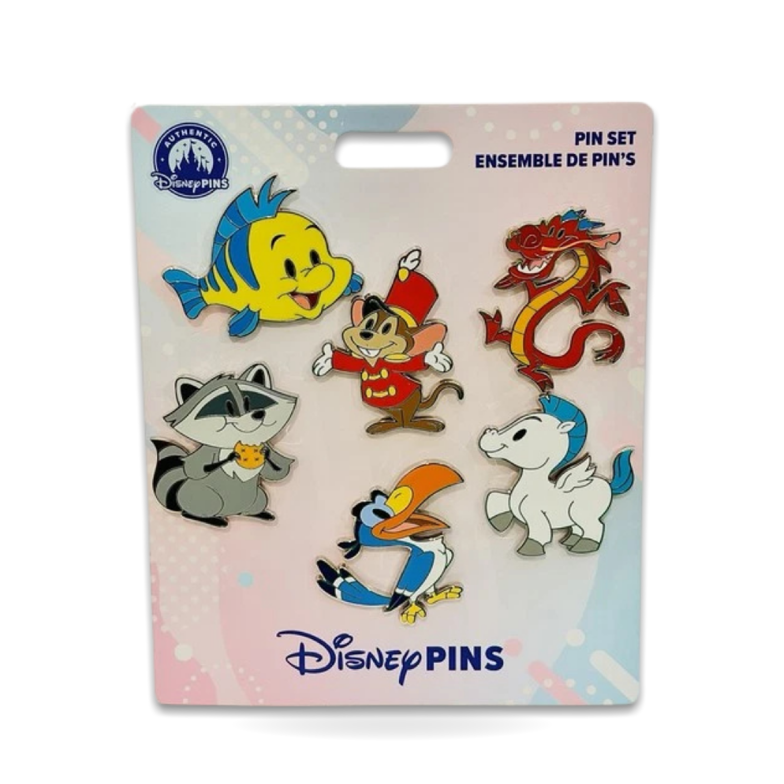 Set Flounder Mushu Pegasus Zazu Timothy Trading Pin