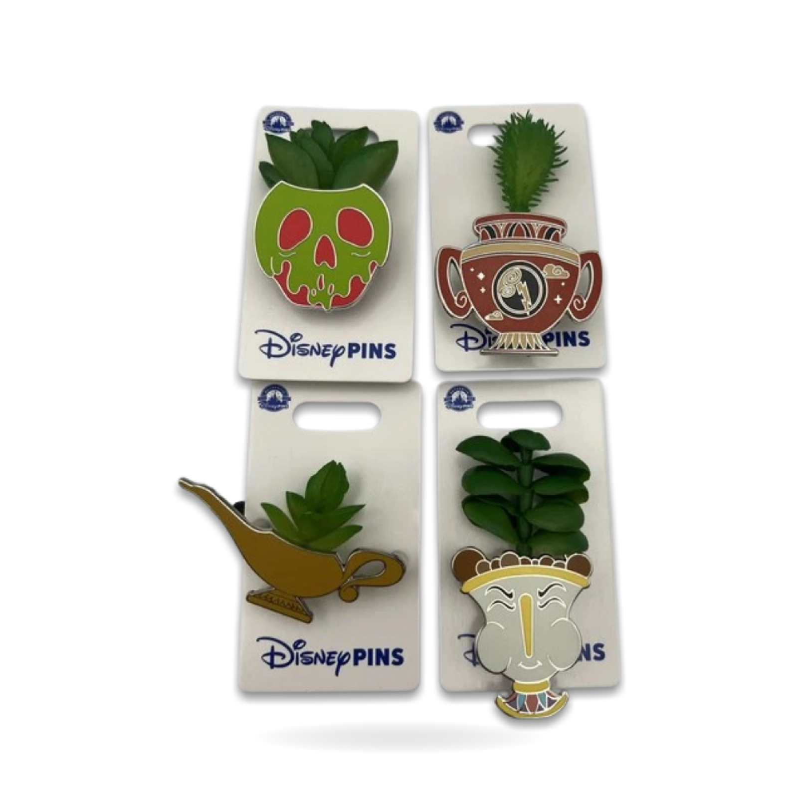 4 Pins 3D Succulent Plant Pins 2024 Full Set