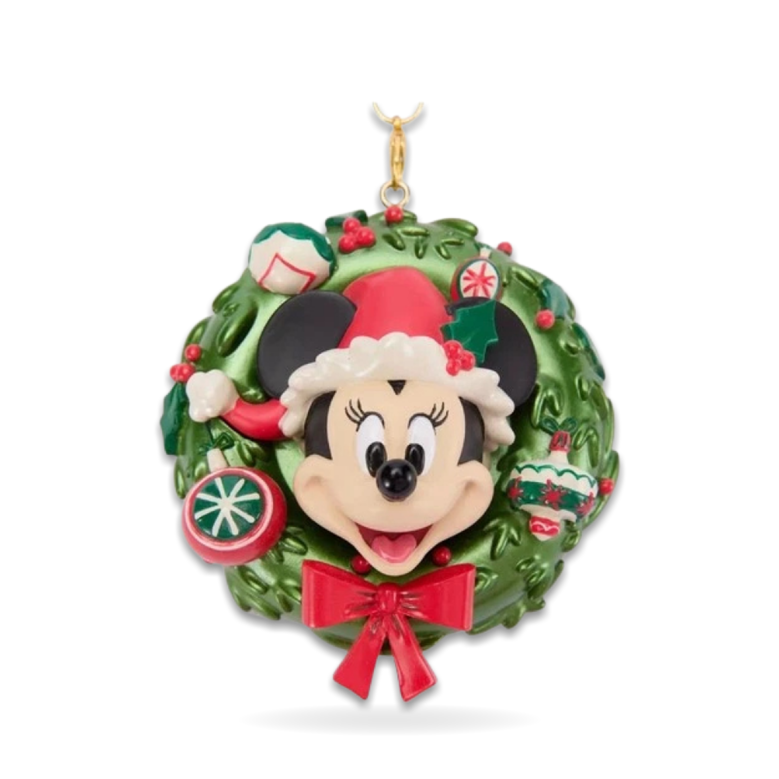 Mrs Santa Minnie Mouse Christmas Wreath Seasonal Ornament