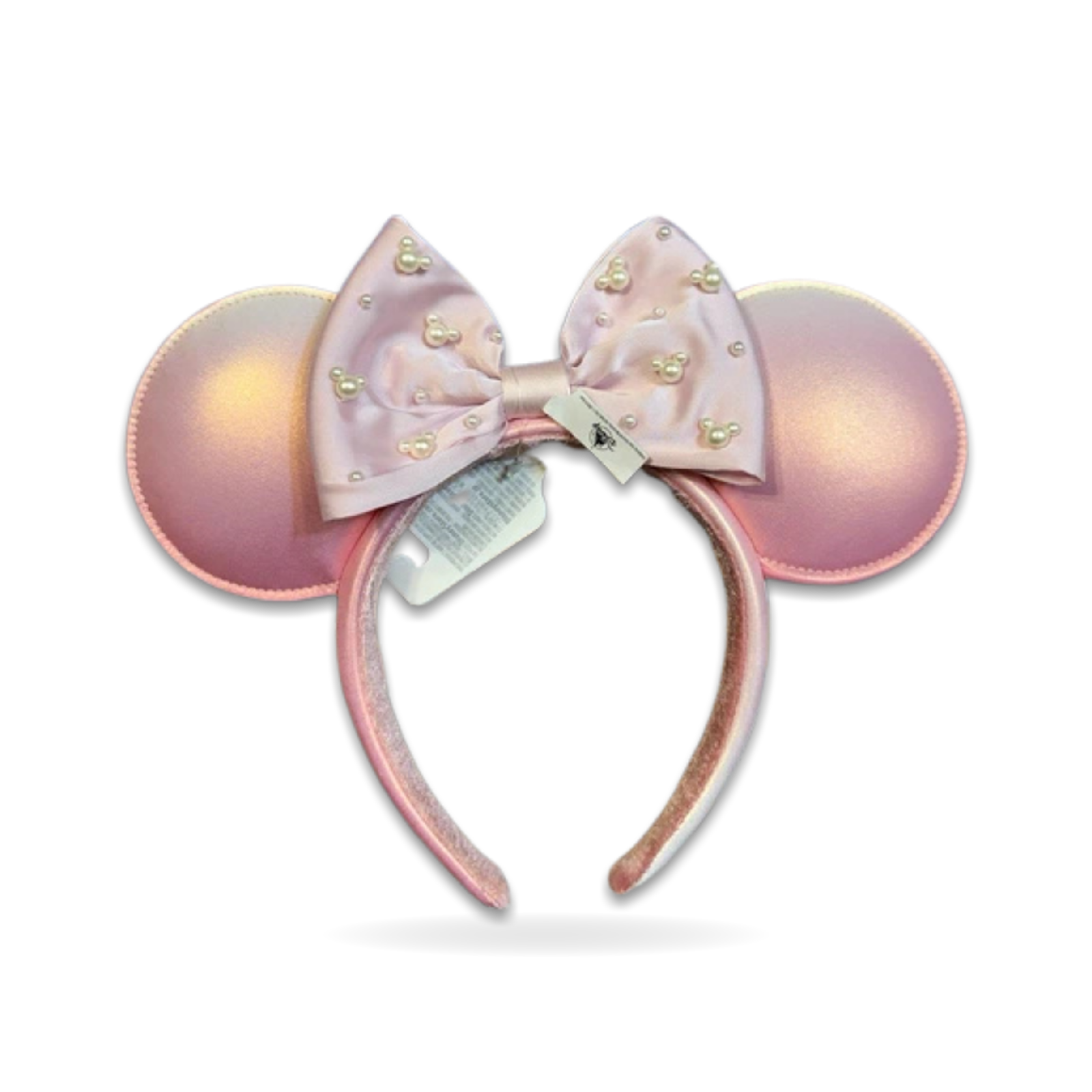 Minnie Mouse Pink Iridescent Pearl Bow Ear Headwear