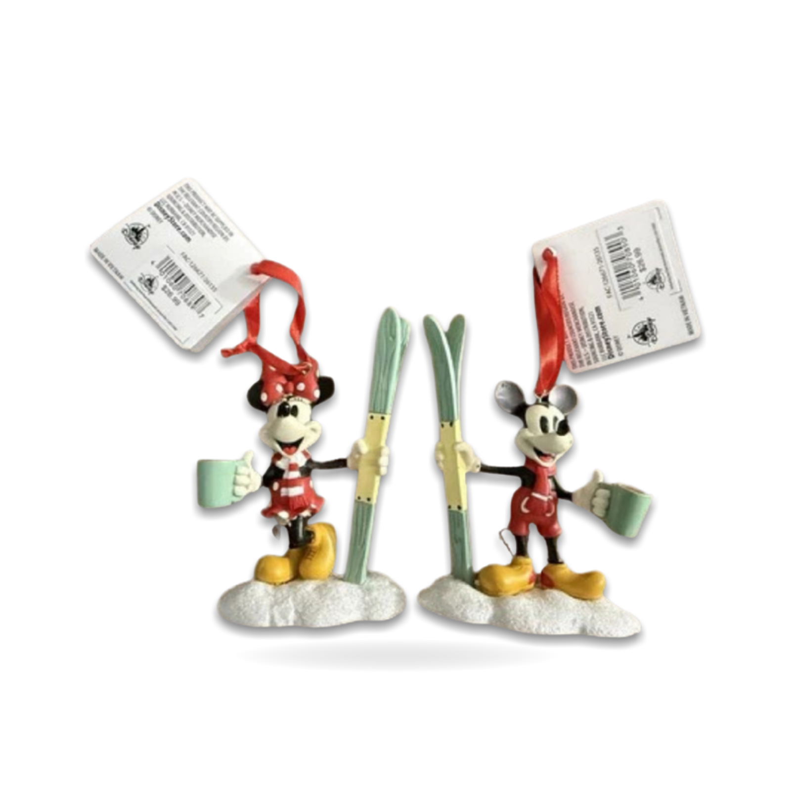 Christmas Mickey Minnie Coffee Set Of Seasonal Ornament
