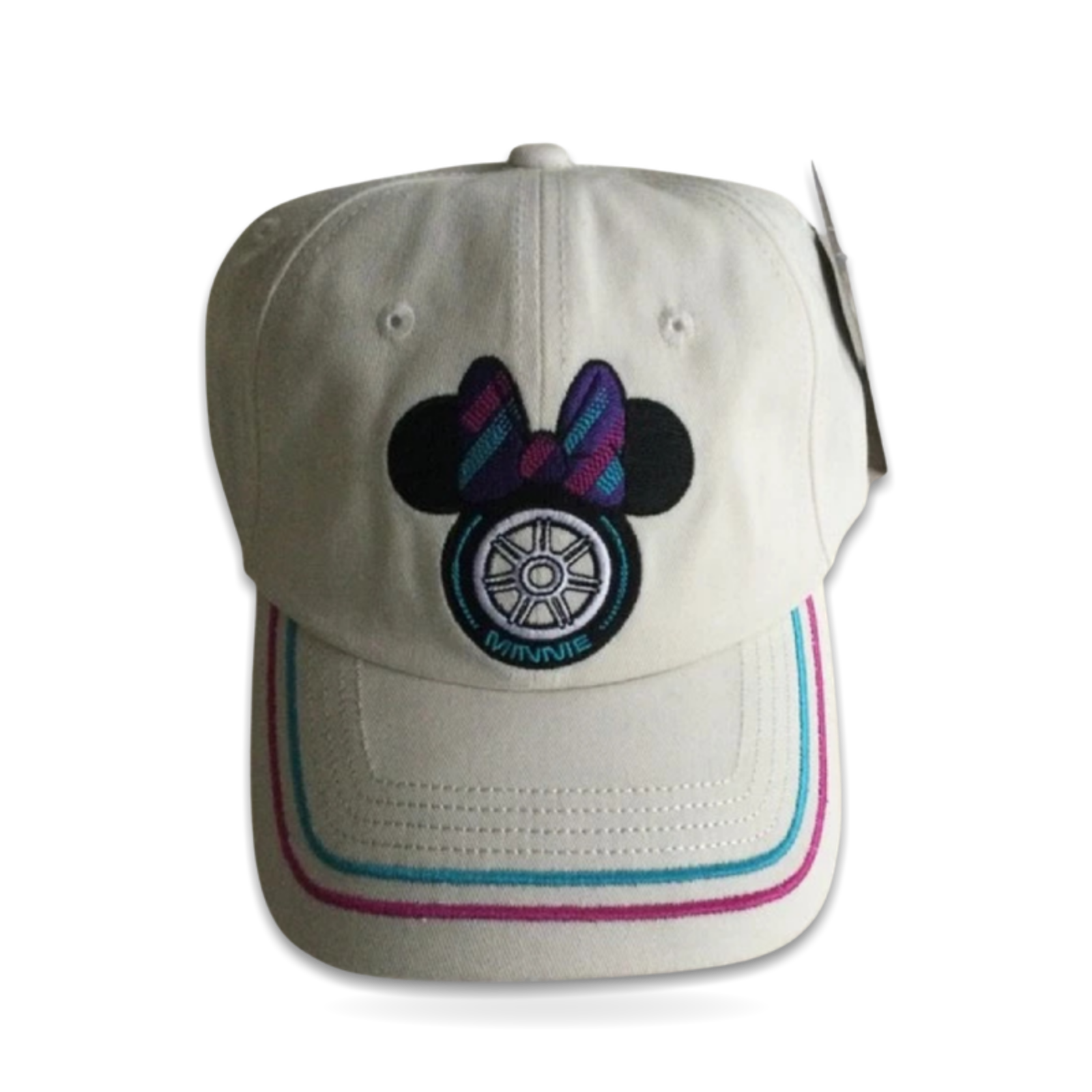 F1 Academy Minnie Mouse Icon Wheel Race Car Tire Baseball Cap