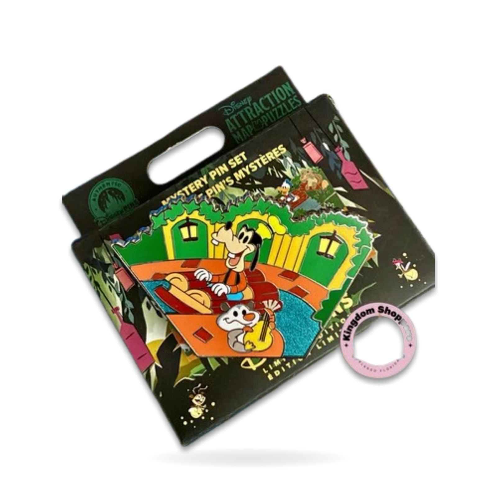 Tiana’s Bayou Attraction Map Puzzle Limited Edition 550 Goofy Trading Pin