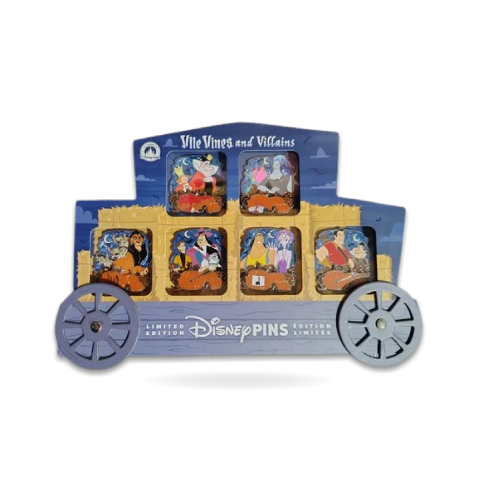 Vile Vines Villains Halloween Box Set Queen of Hearts Hades Chaser Trading Pin