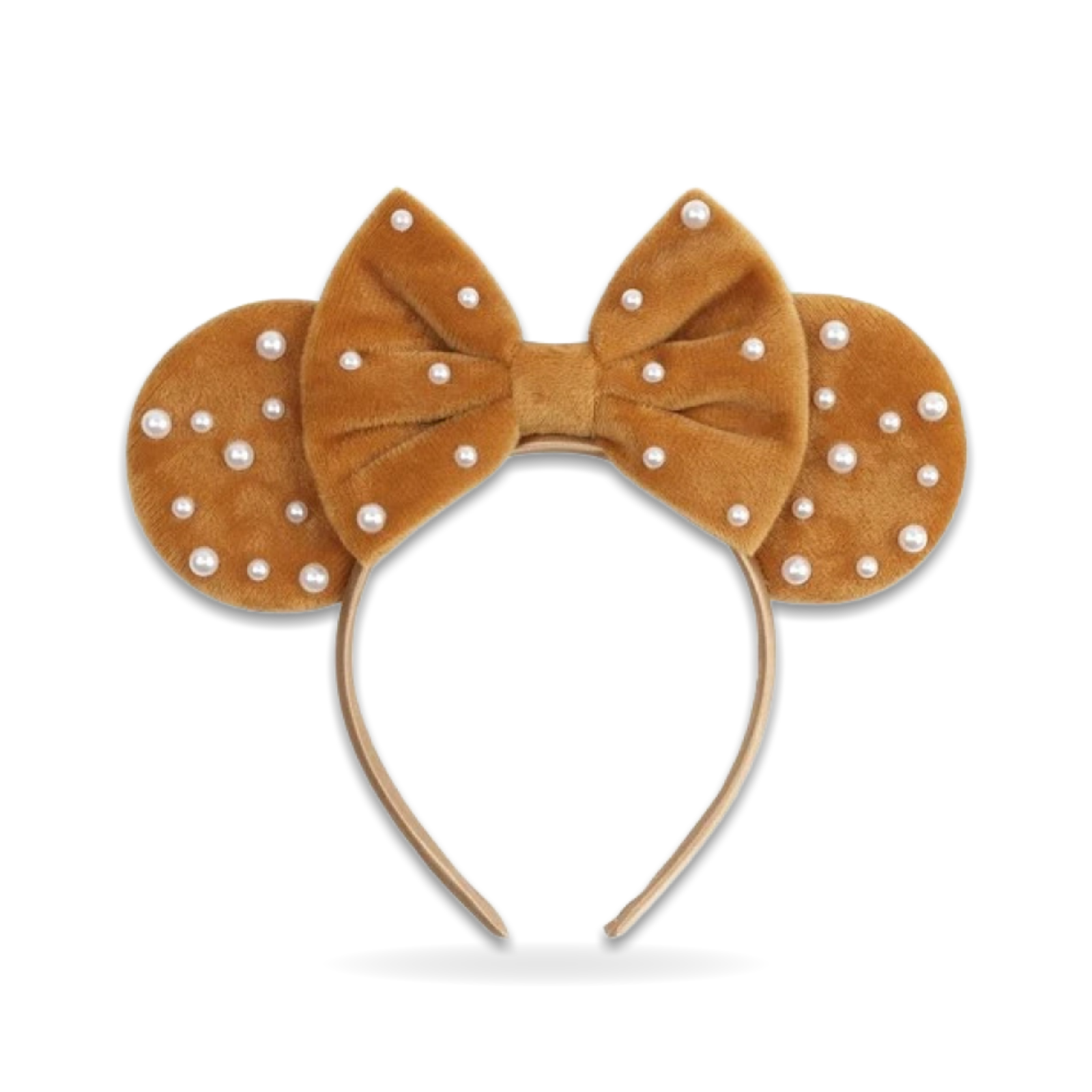 Zhezesmila Mouse Ears Pearl Brown/Pearl Ear Headwear