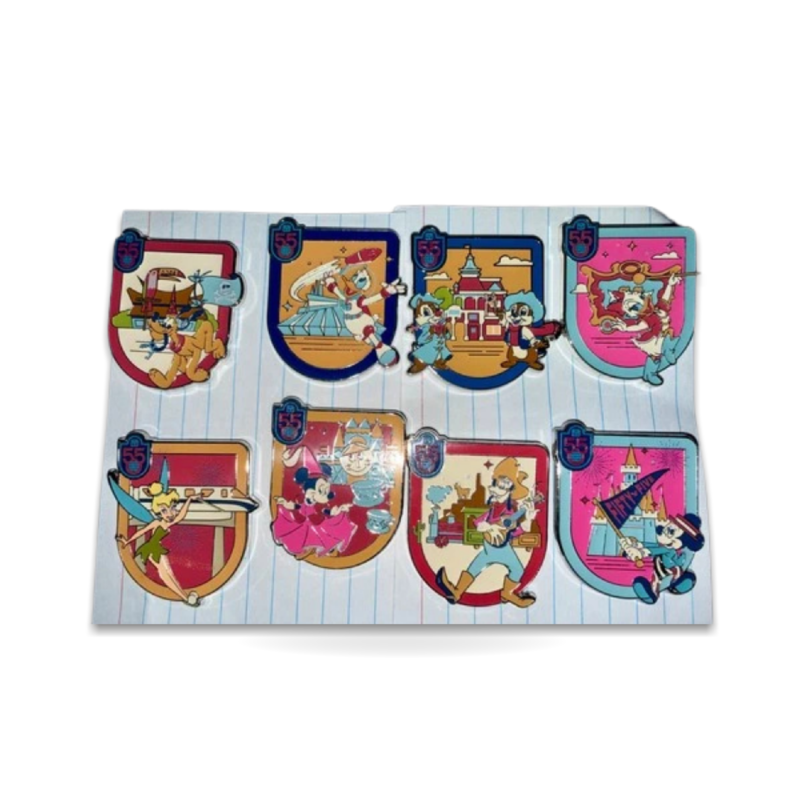 55th Anniversary Mystery Complete Set 8 Pins Trading Pin