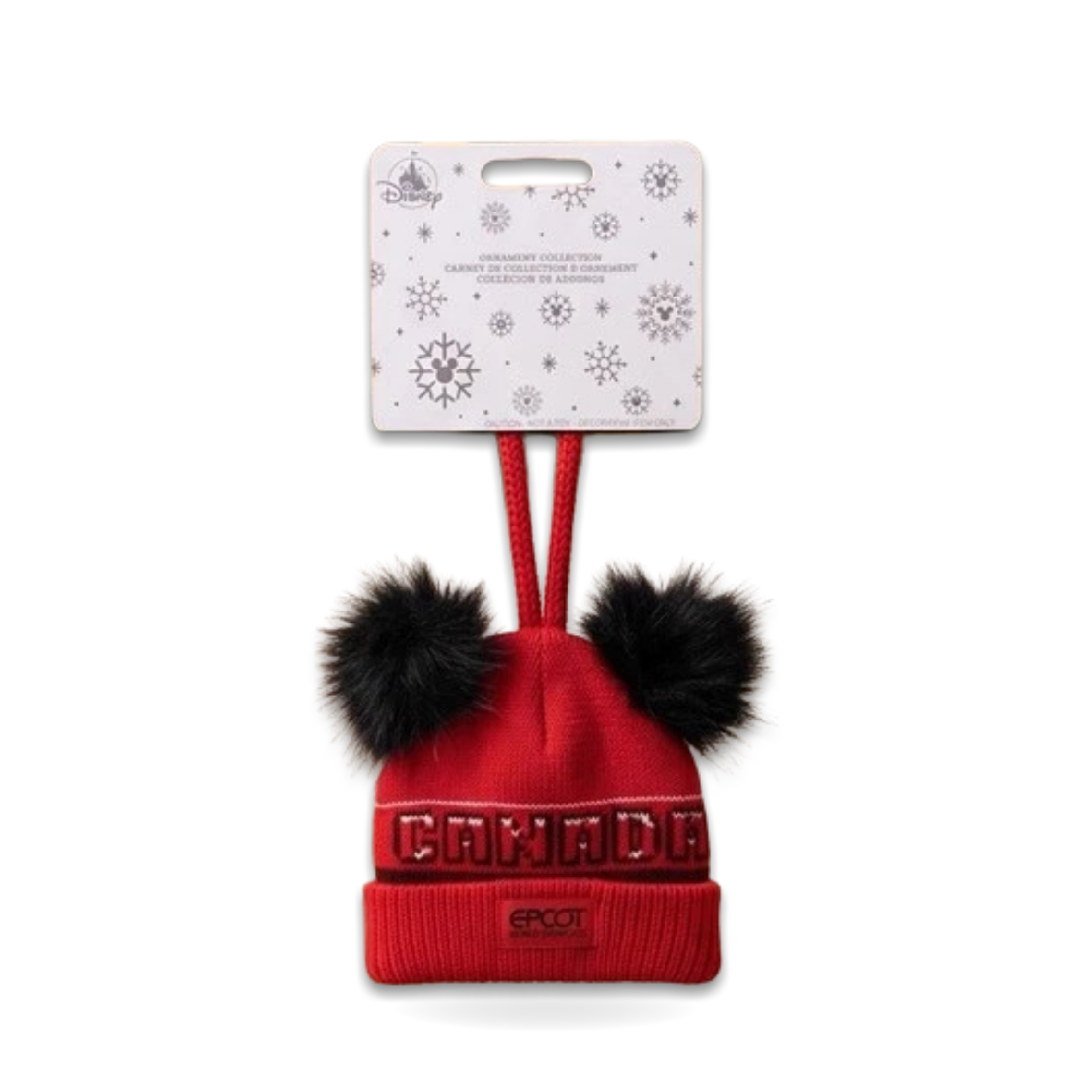 EPCOT Canada Mickey Beanie Hat Christmas Seasonal Ornament