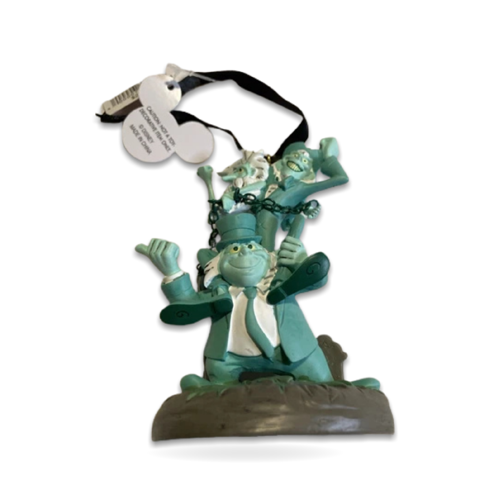 Haunted Mansion Hitchhiking Ghost Green Figural Seasonal Ornament