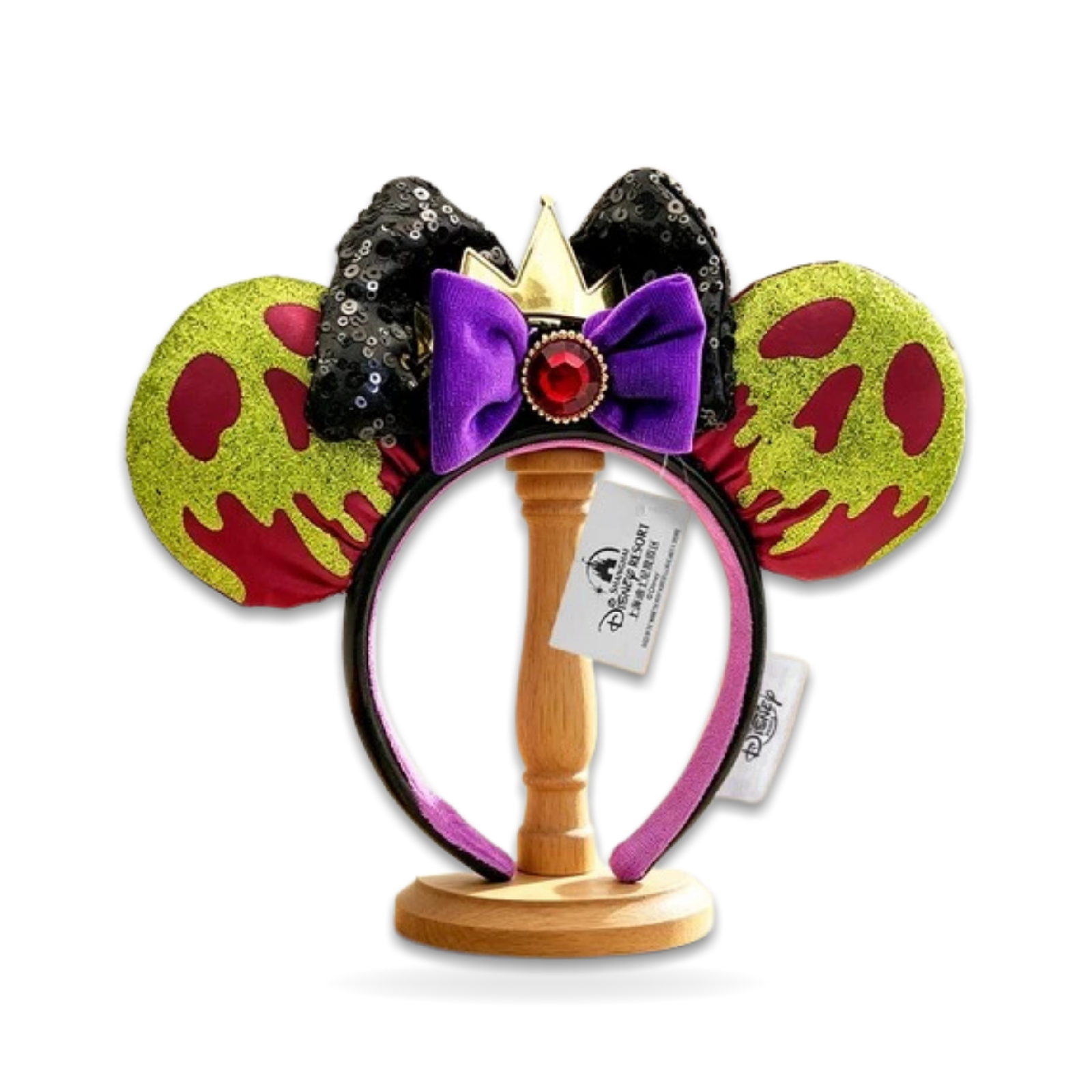 Evil Queen Poison Apple Snow White Minnie Mouse Ear Bow Ear Headwear