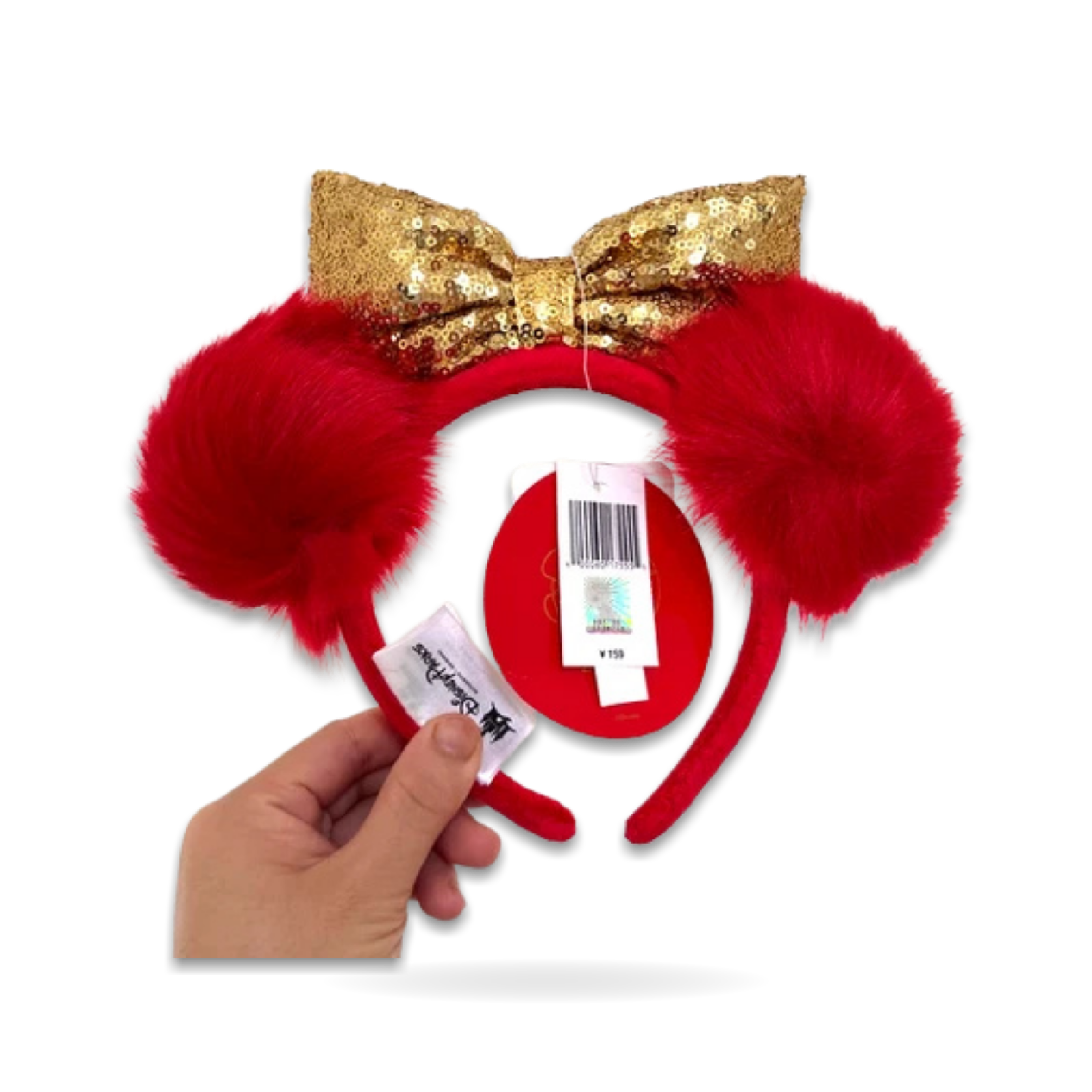 Gold bow Red mouse Ears cosplay Ear Headwear