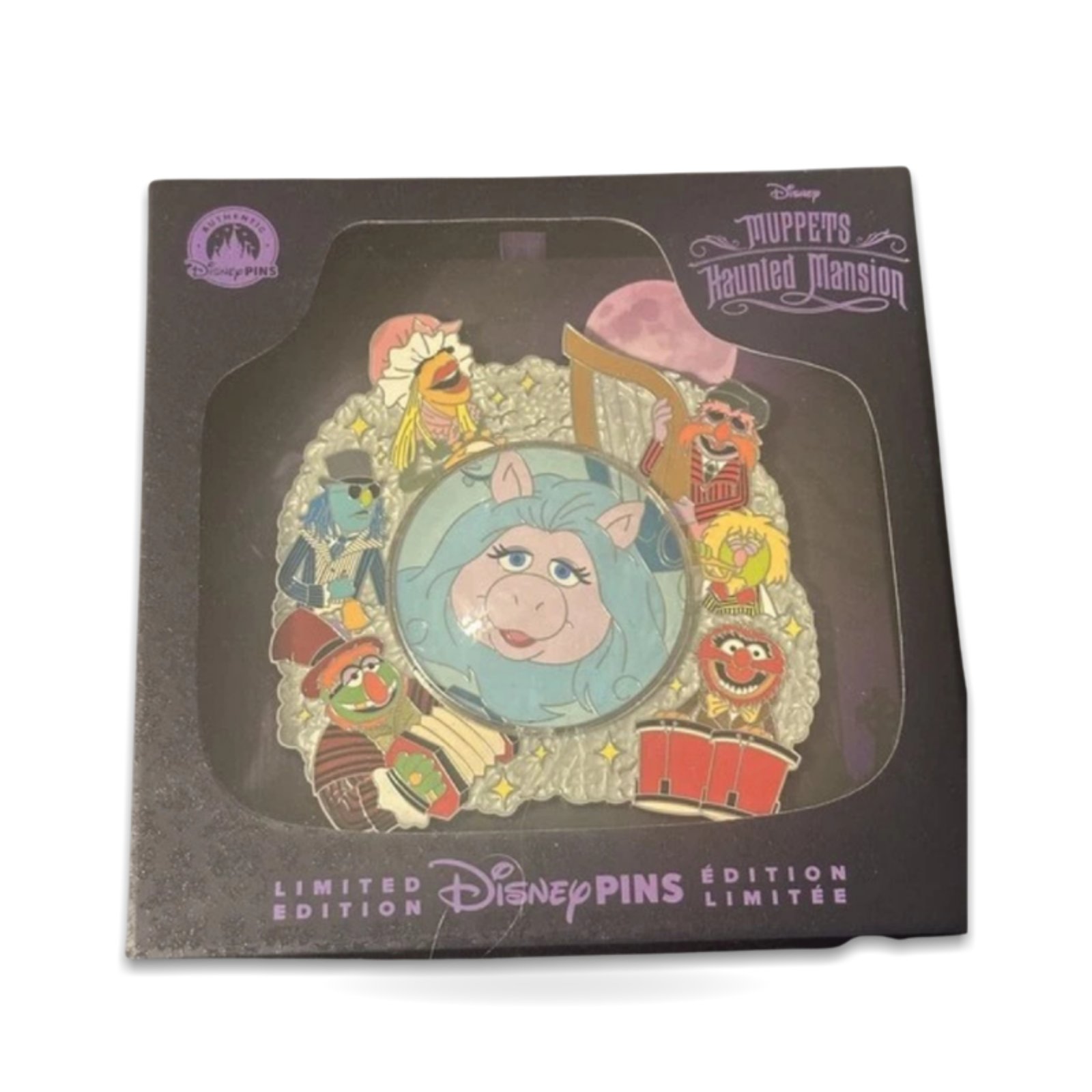 Muppets Haunted Mansion Miss Piggy Electric Mayhem Jumbo Limited Edition Trading Pin