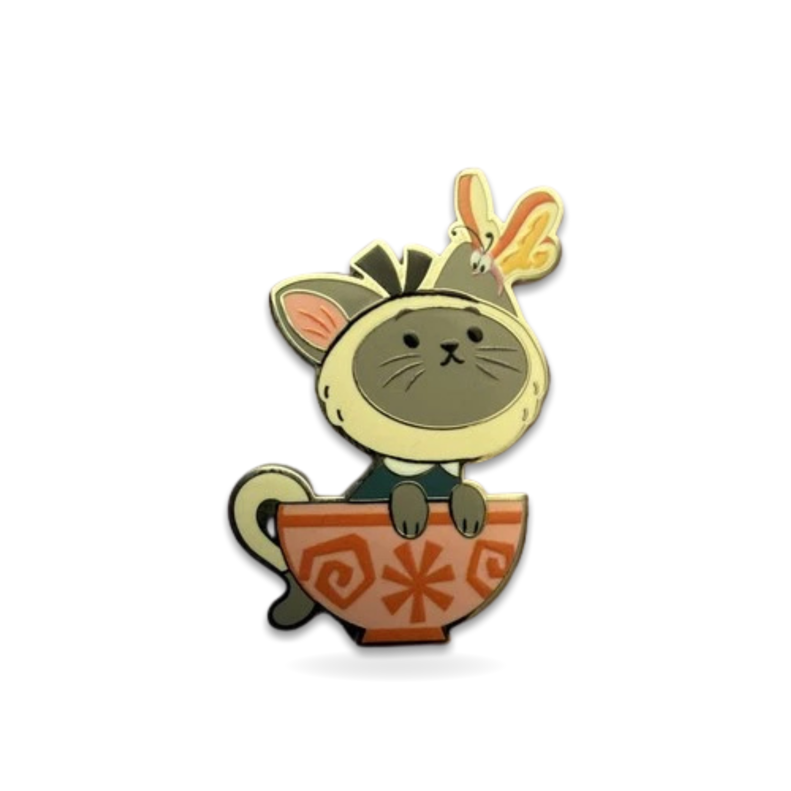 Cat Dog Halloween Pouch Tea Cup Trading Pin